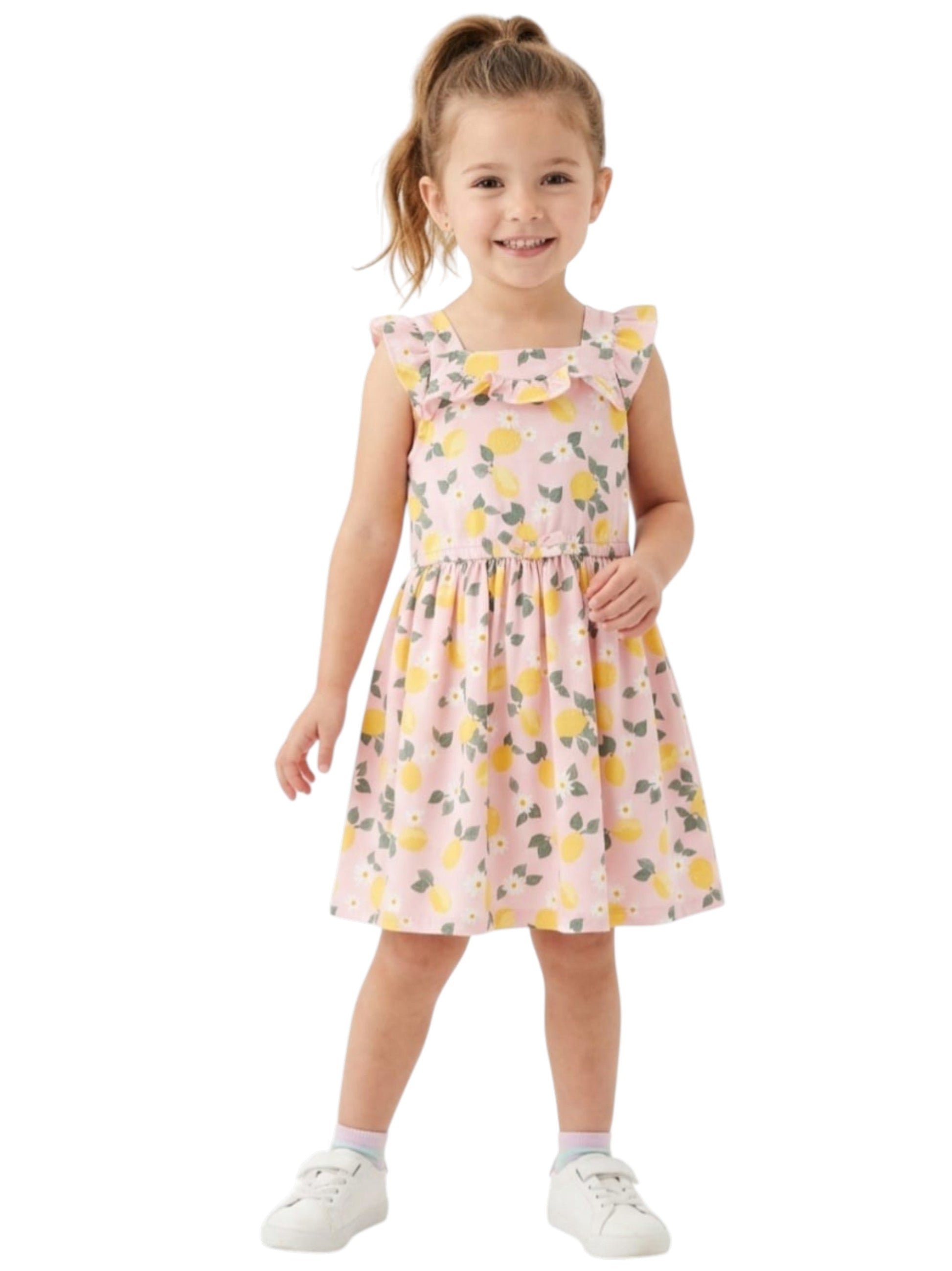 Kids Girl's Printed Dress,Light Rose