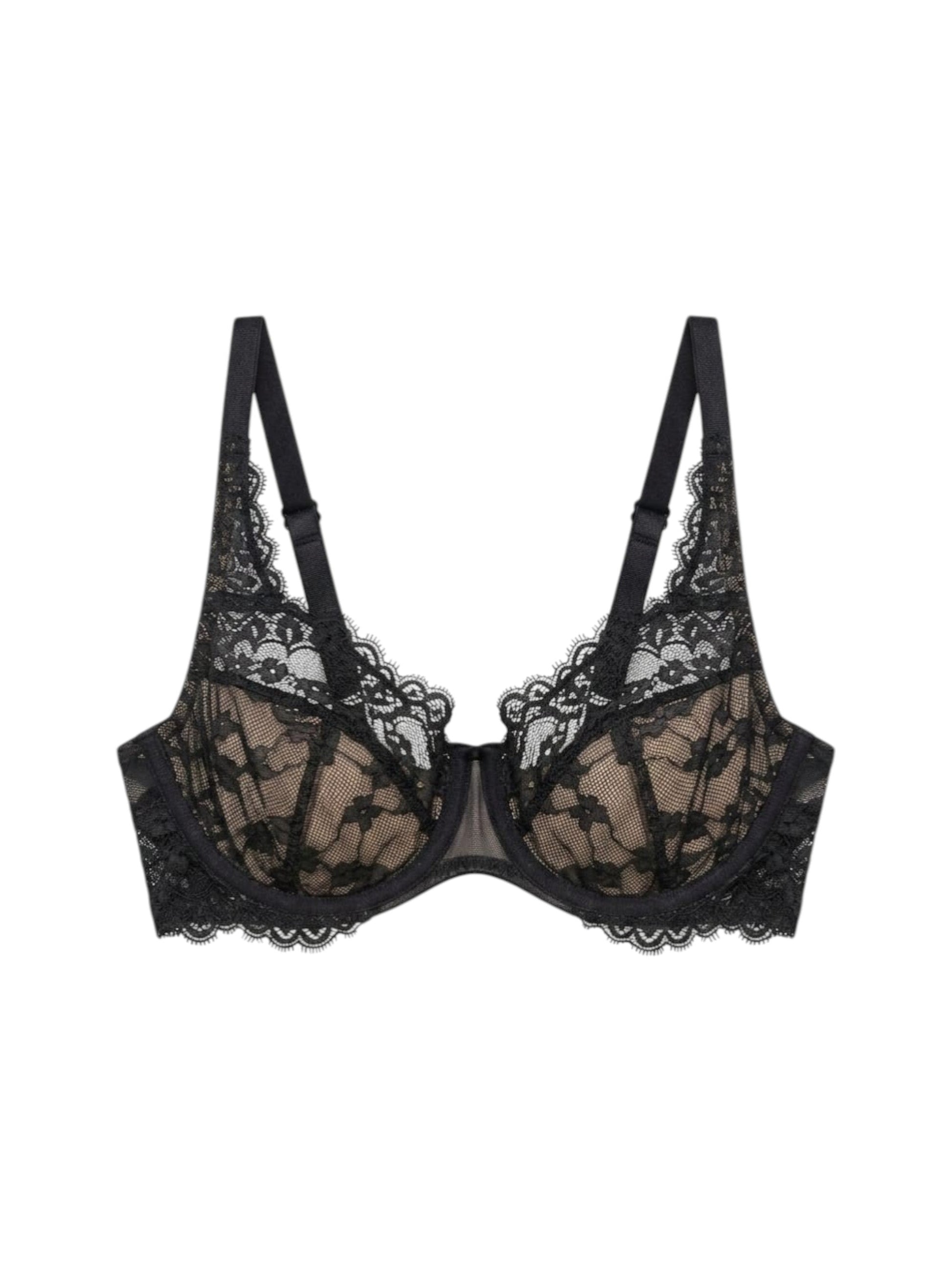 Women's Lace Bra,Black
