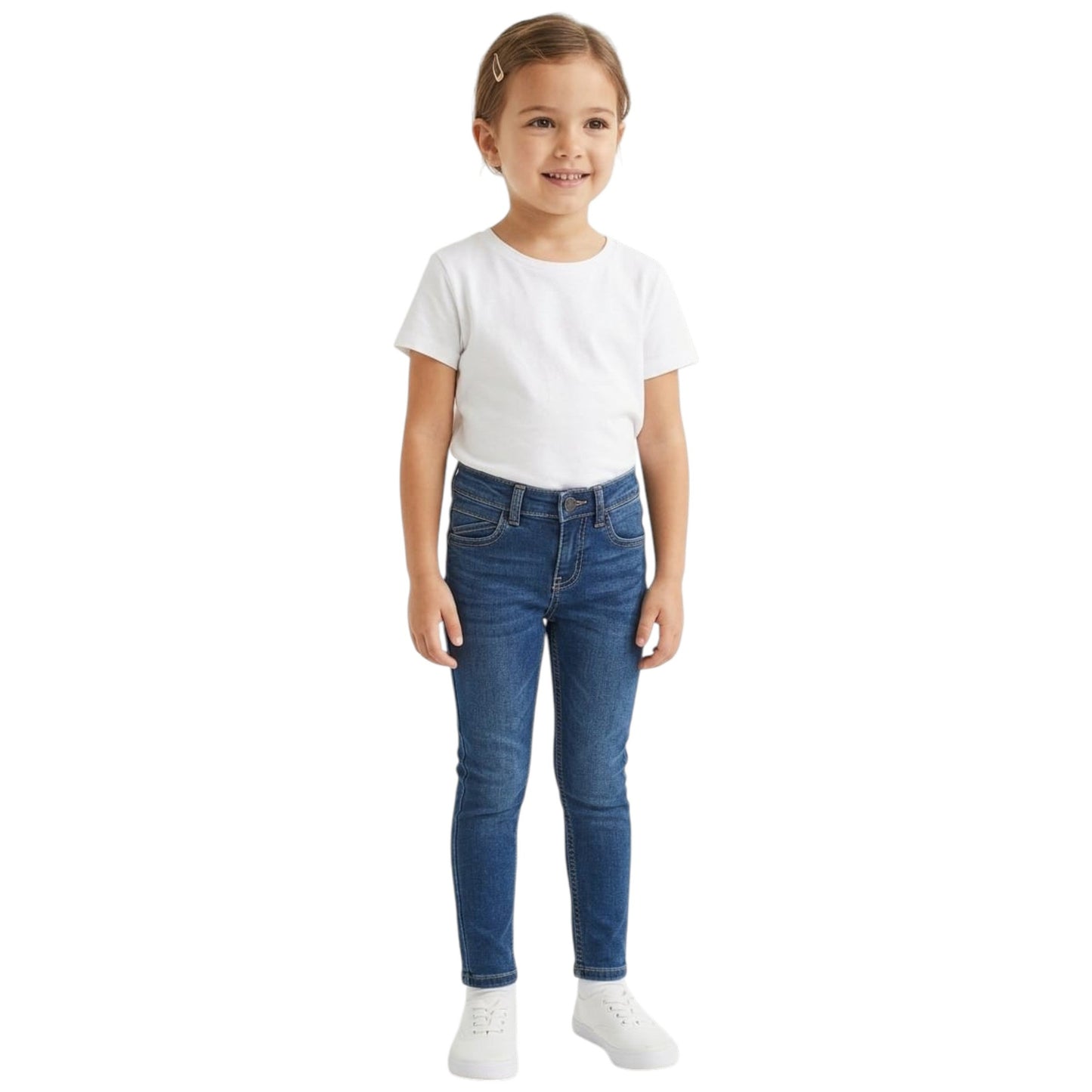 Kids Girl's Plain Jeans,Navy