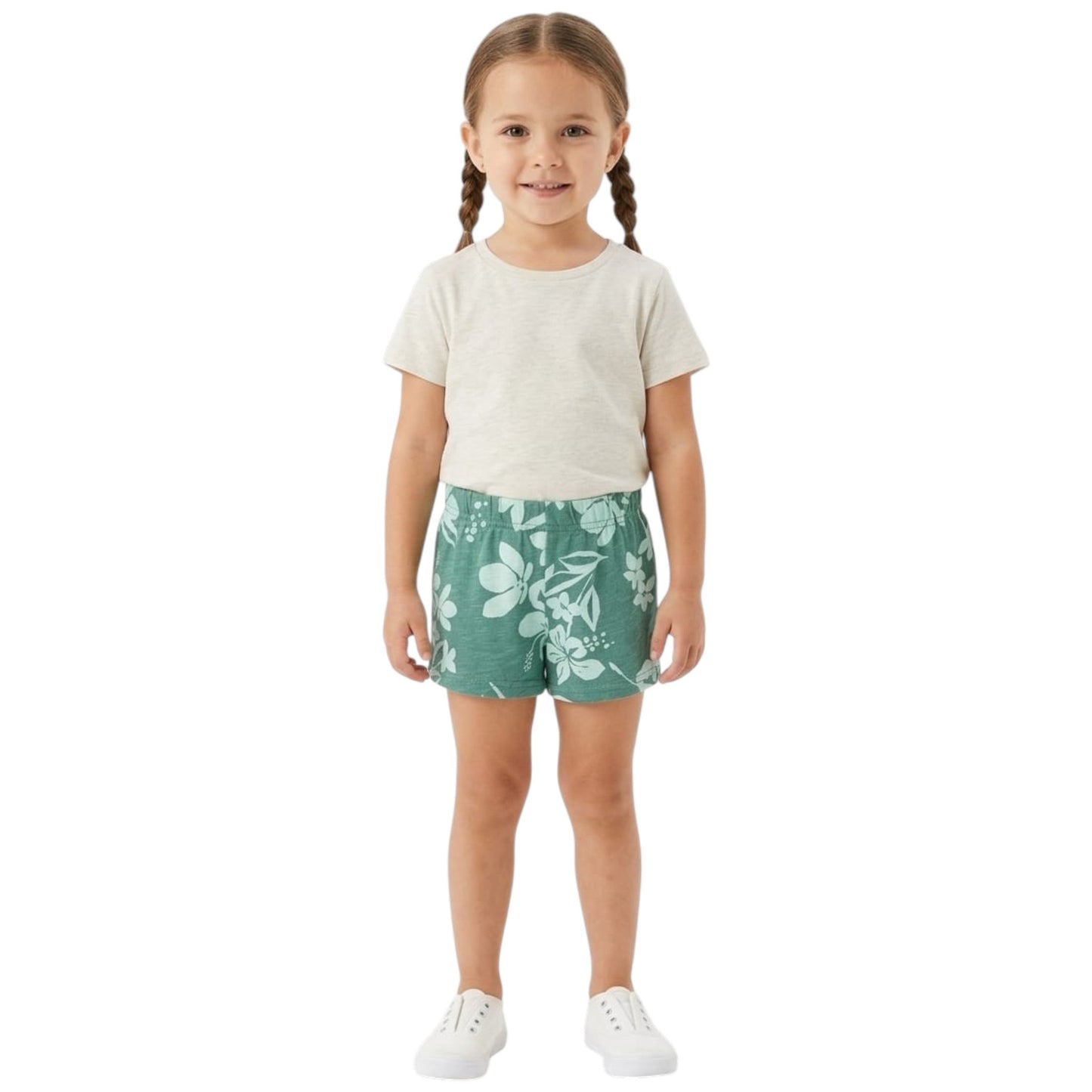 Kids Girl's Printed Short,Green