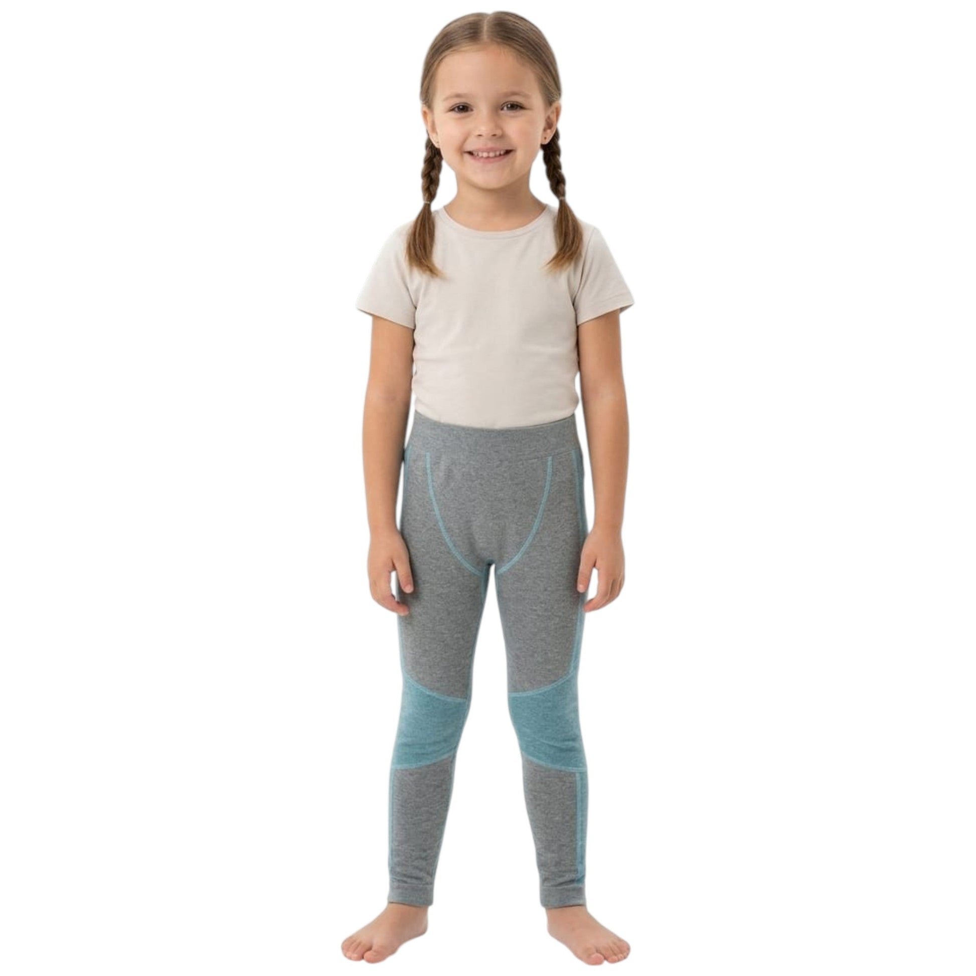 Kids Girl's Colorblocked Legging,Grey