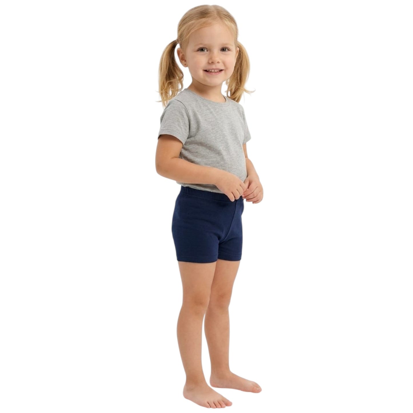 Kids Girl's Open Textured Short,Navy