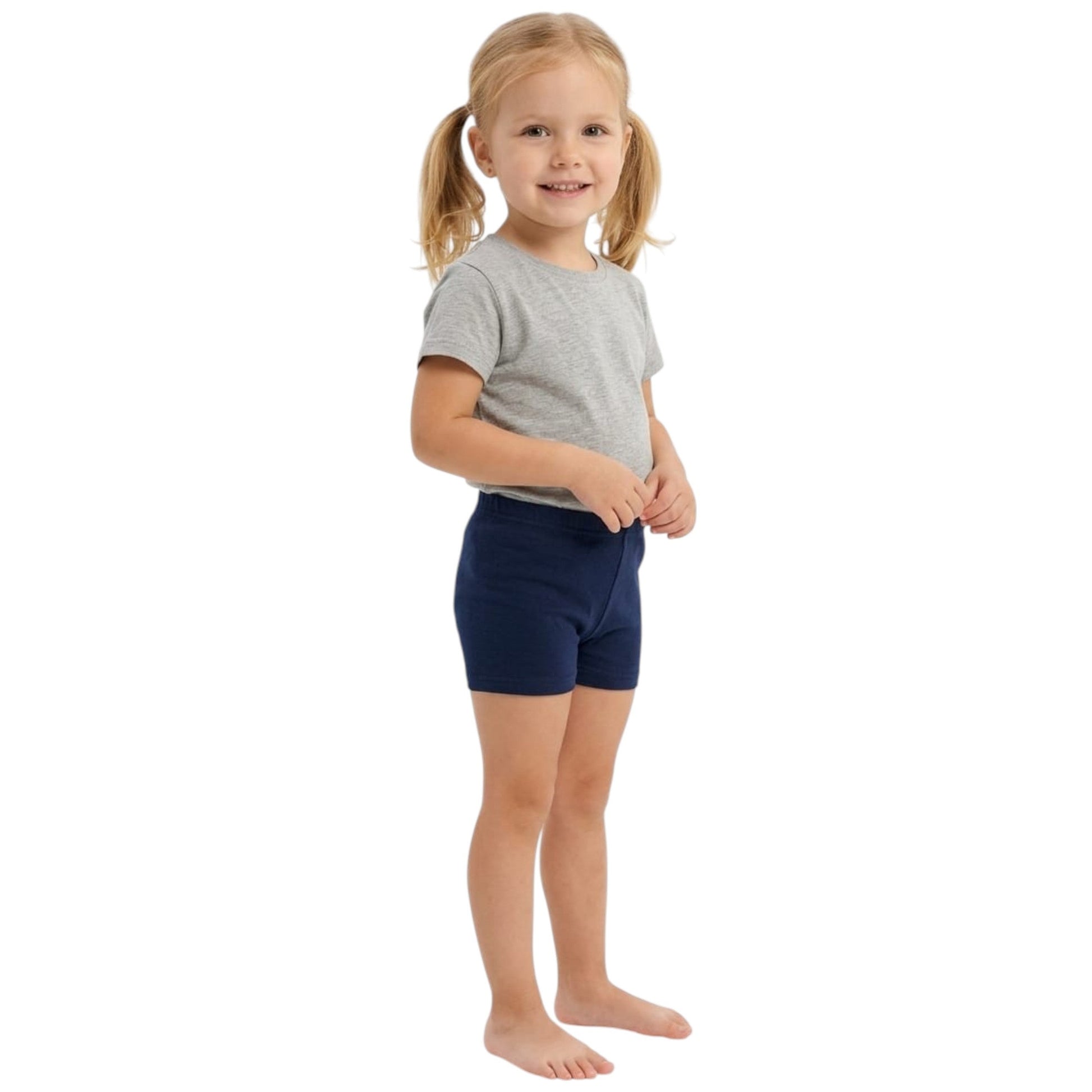 Kids Girl's Open Textured Short,Navy