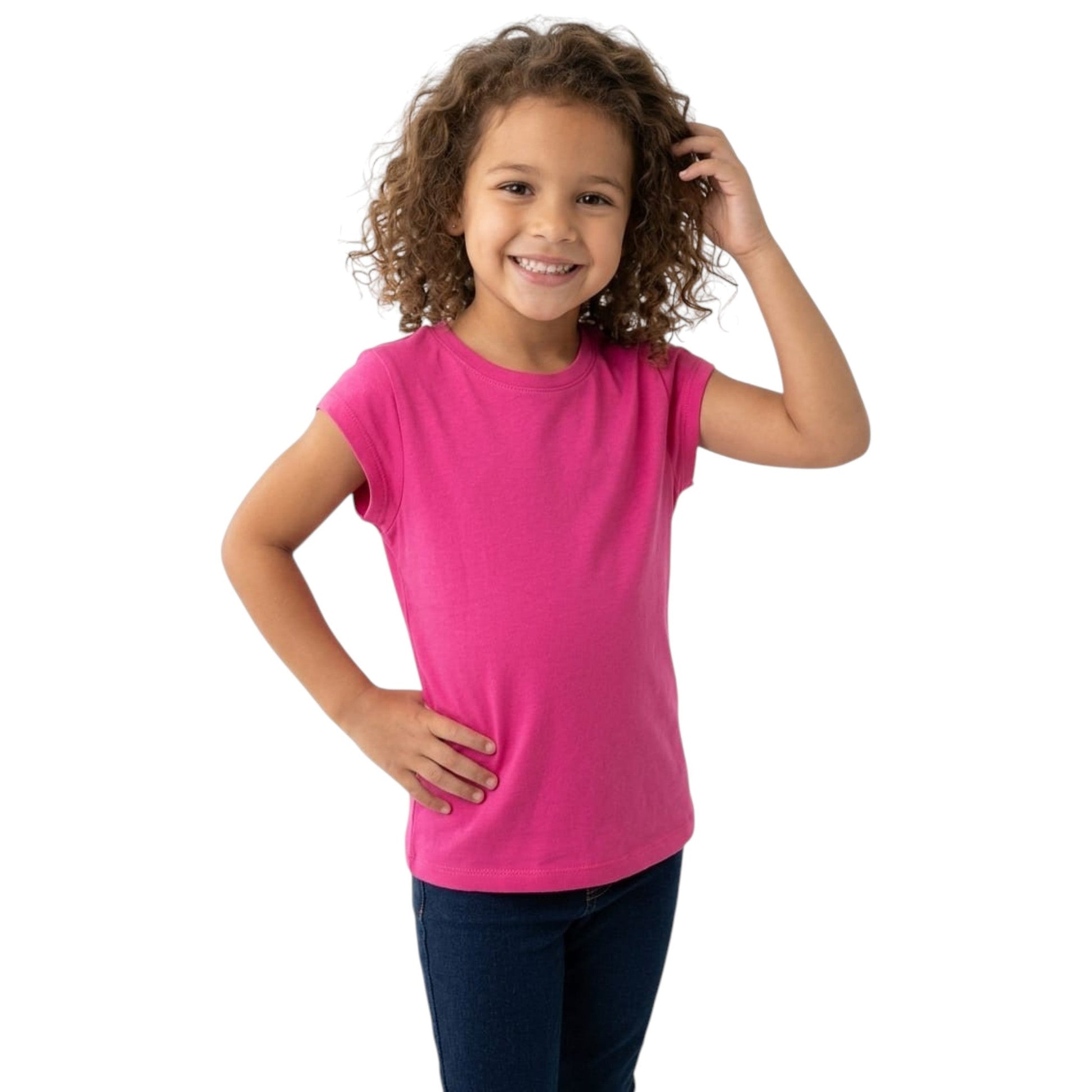 Kids Girl's Plain Top,Pink