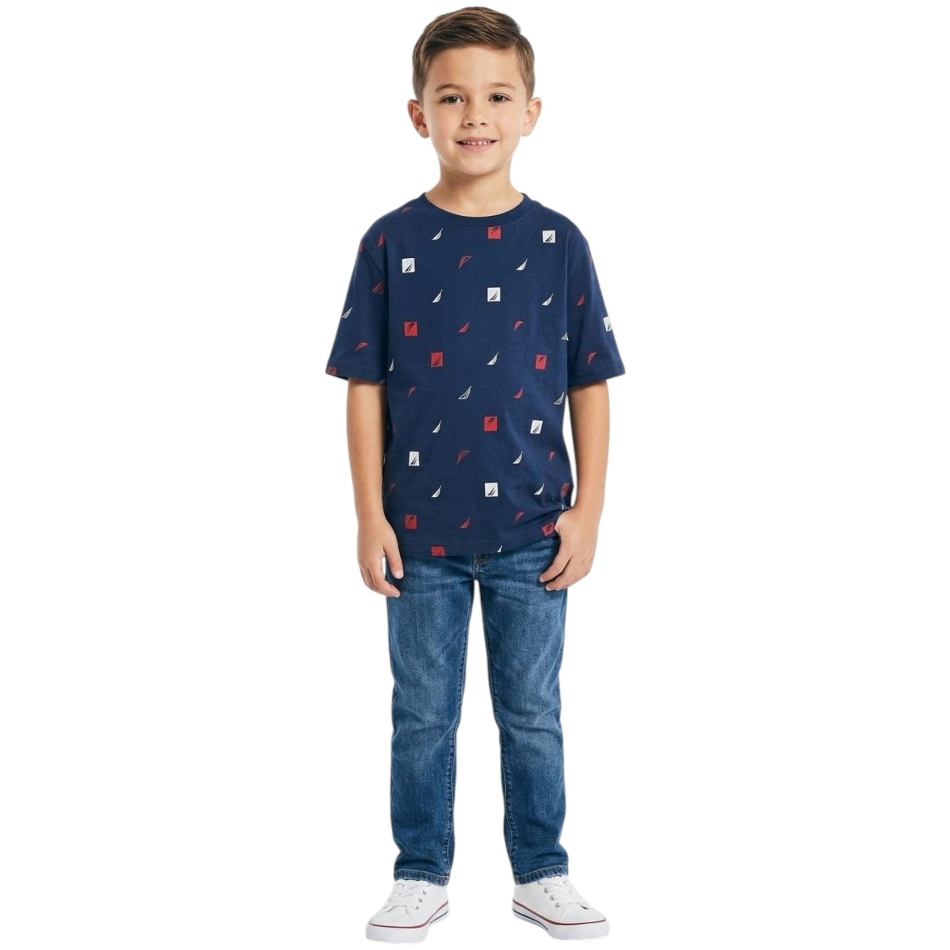 Kids Boy's Printed Top,Navy