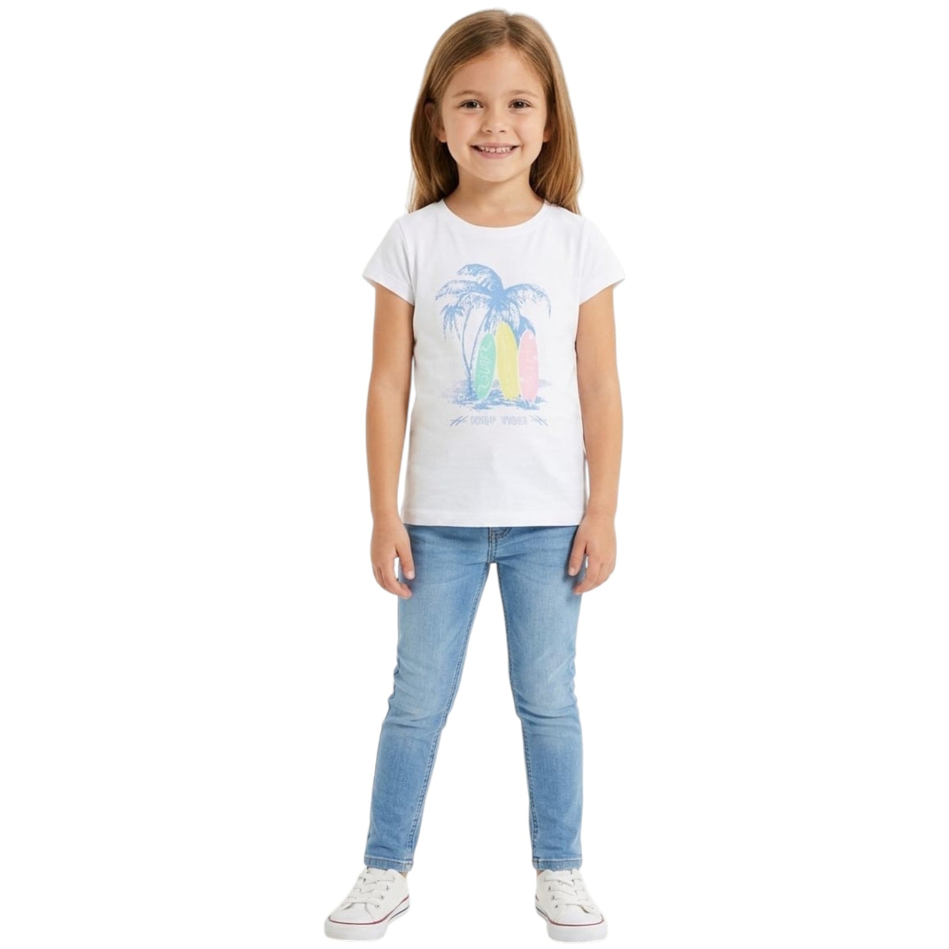 Kids Girl's Printed Top,White