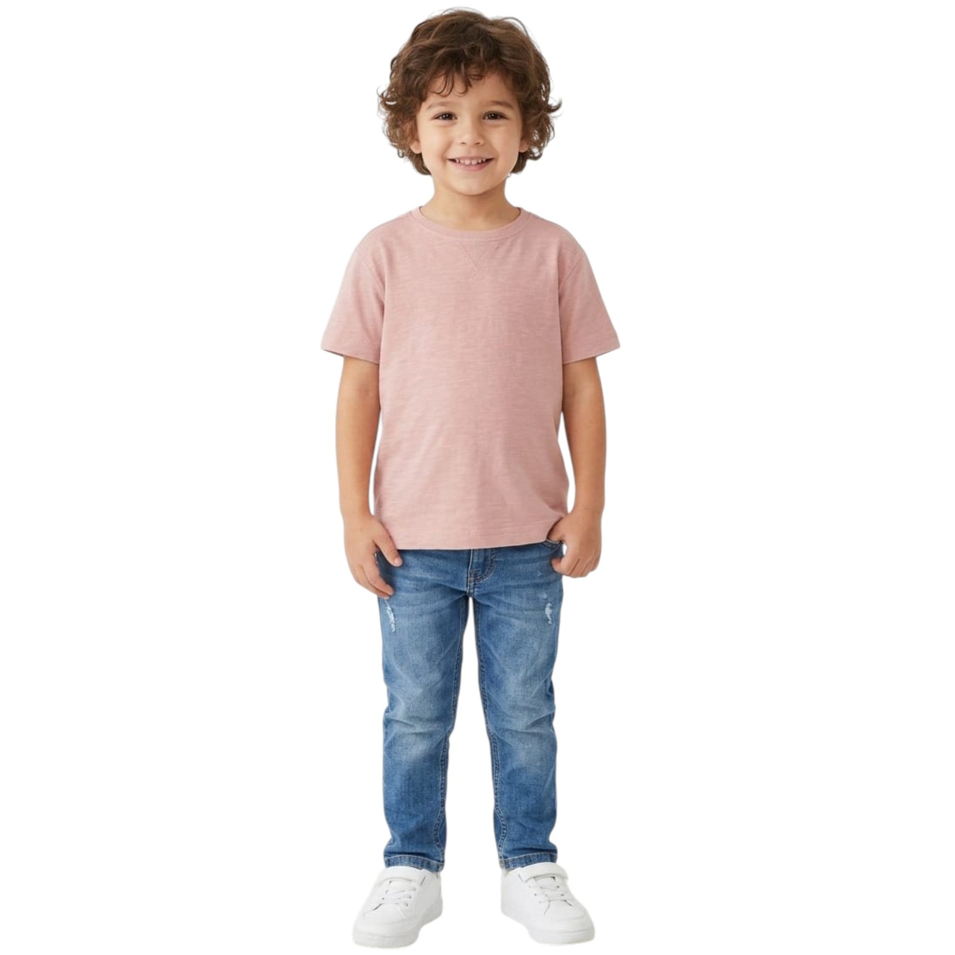 Kids Boy's Plain Top,Dusty Pink