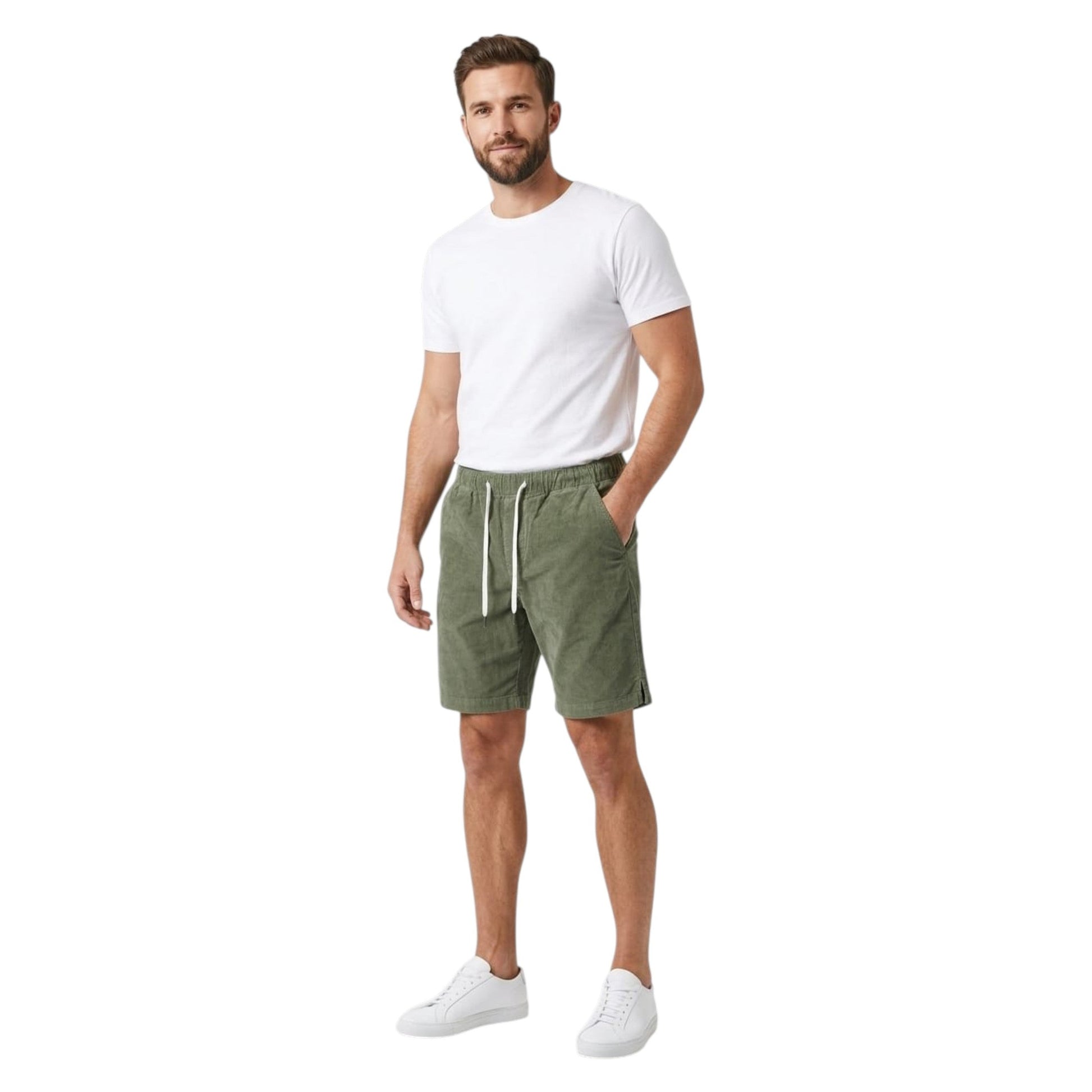 Men's Ribbed Short,Olive