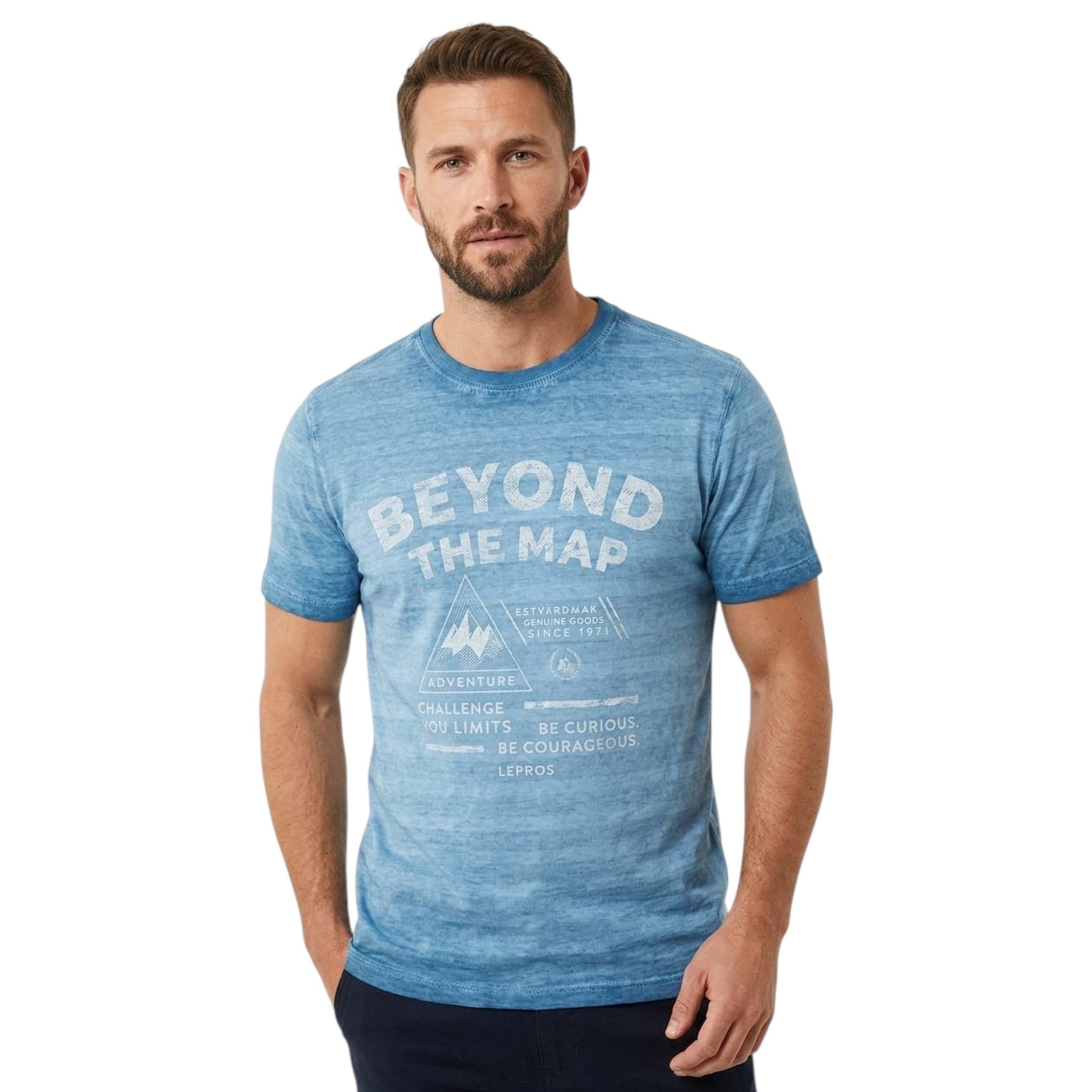 Men's Printed Top,Blue