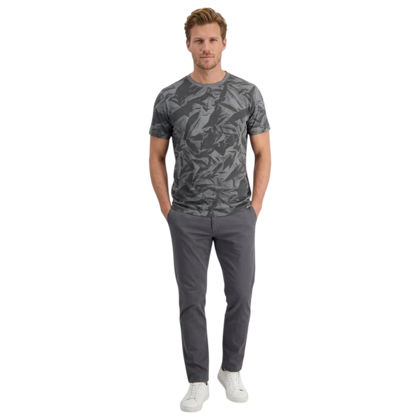 Men's Printed Top,Grey