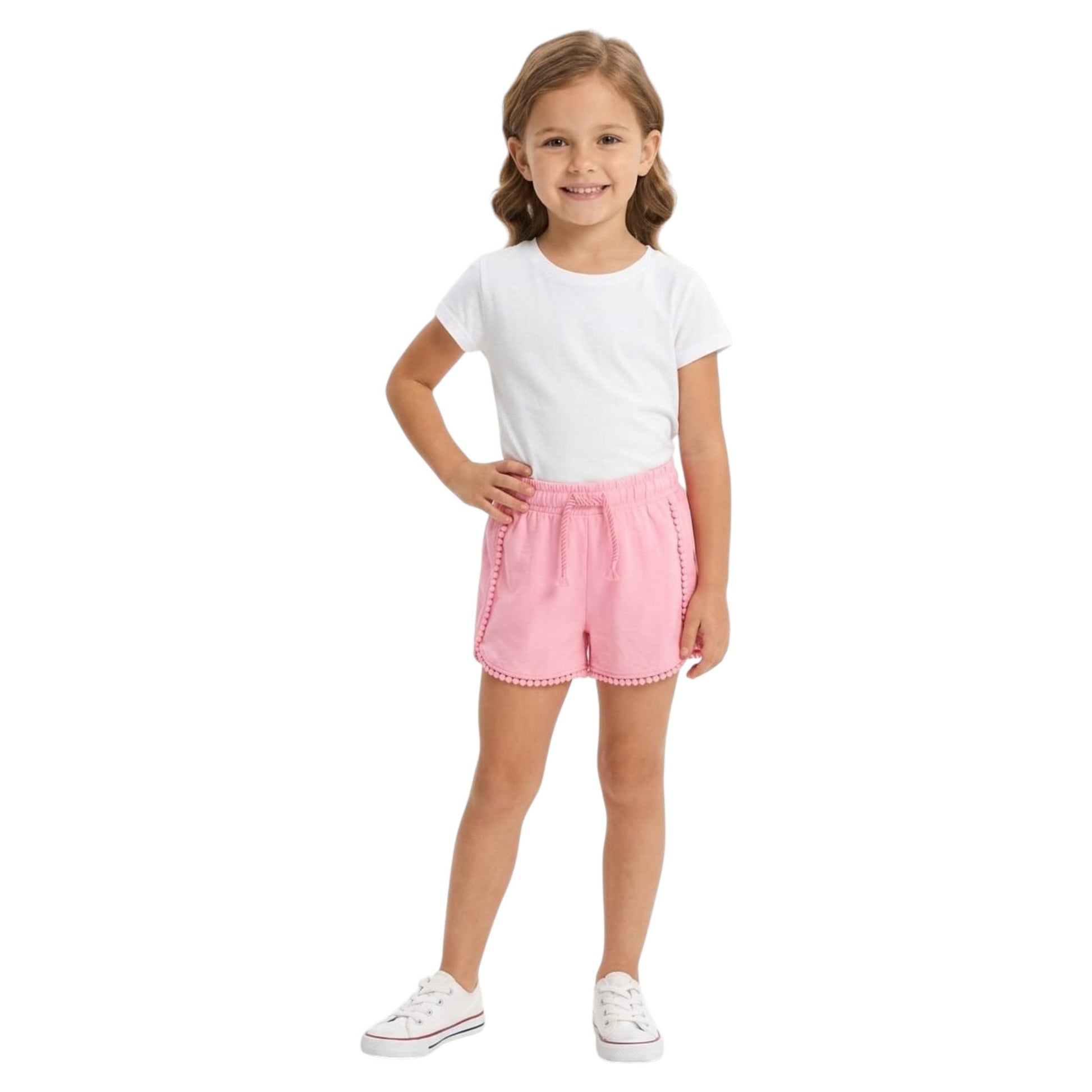 Kids Girl's Plain Short,Light Pink