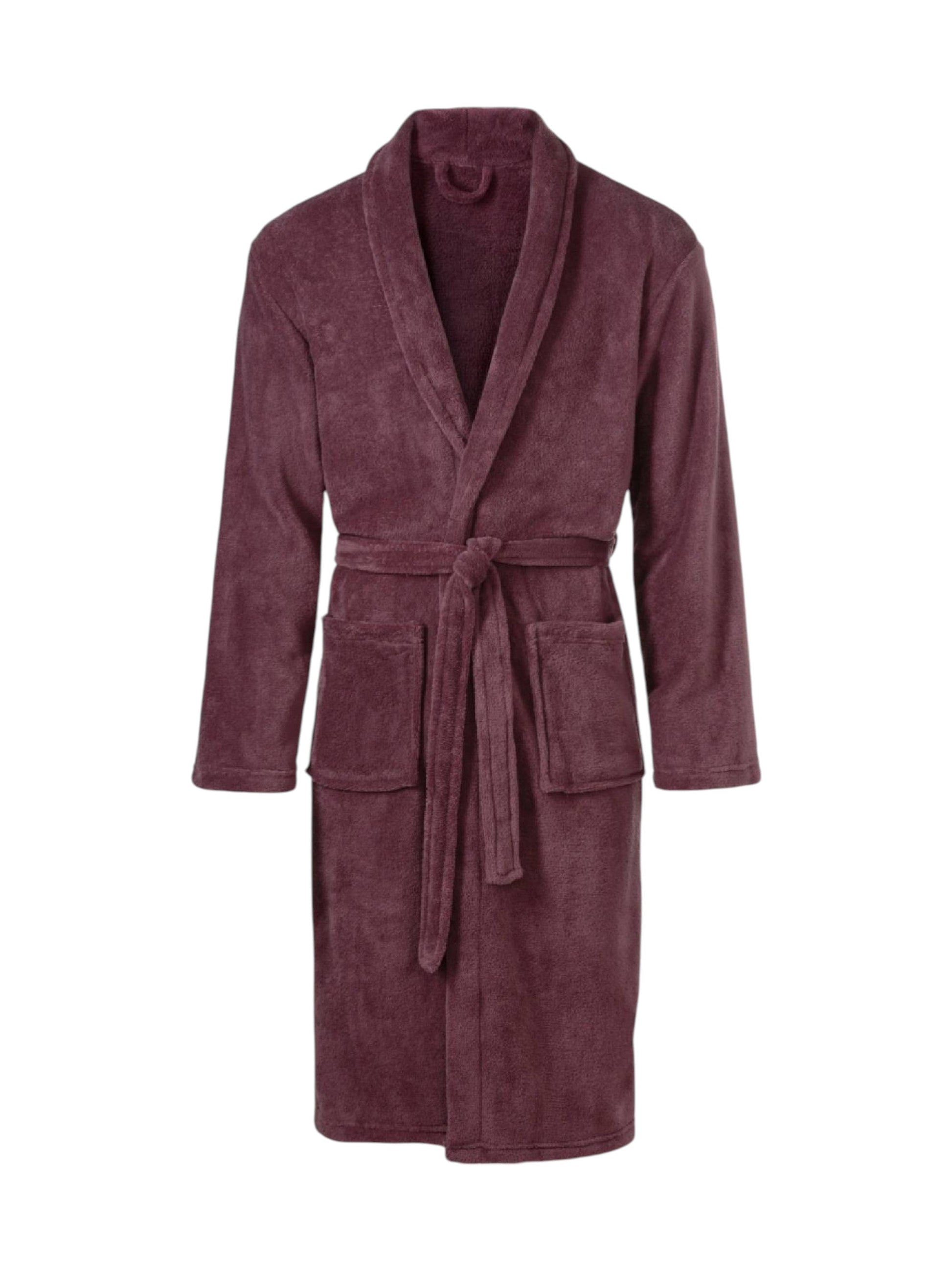 Women's Faux Fur Sleepwear Robe,Burgundy