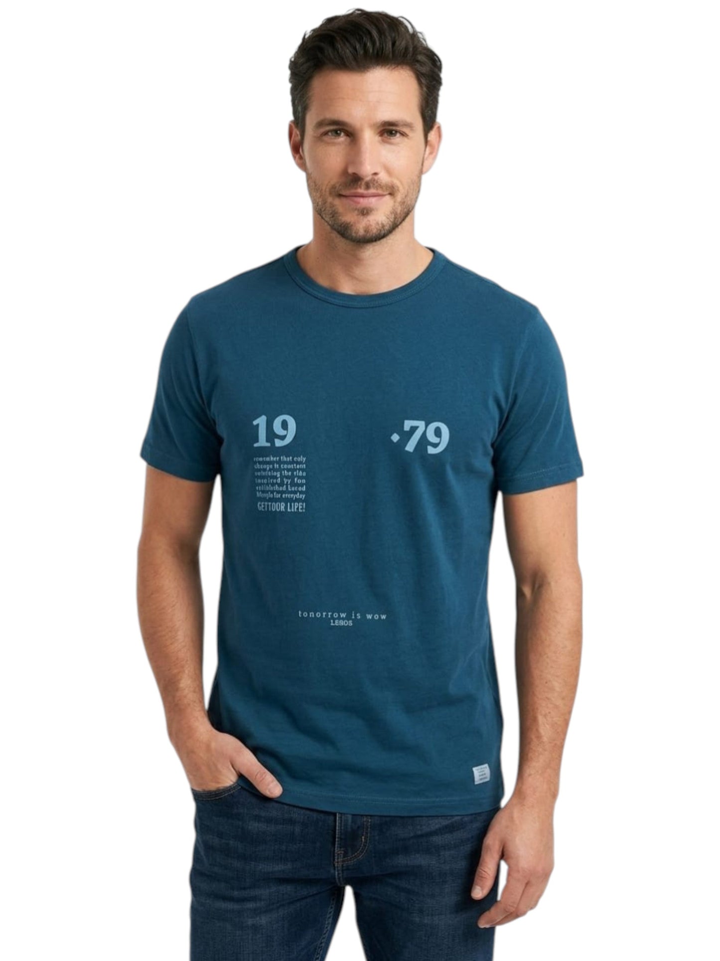 Men's Printed Top,Navy