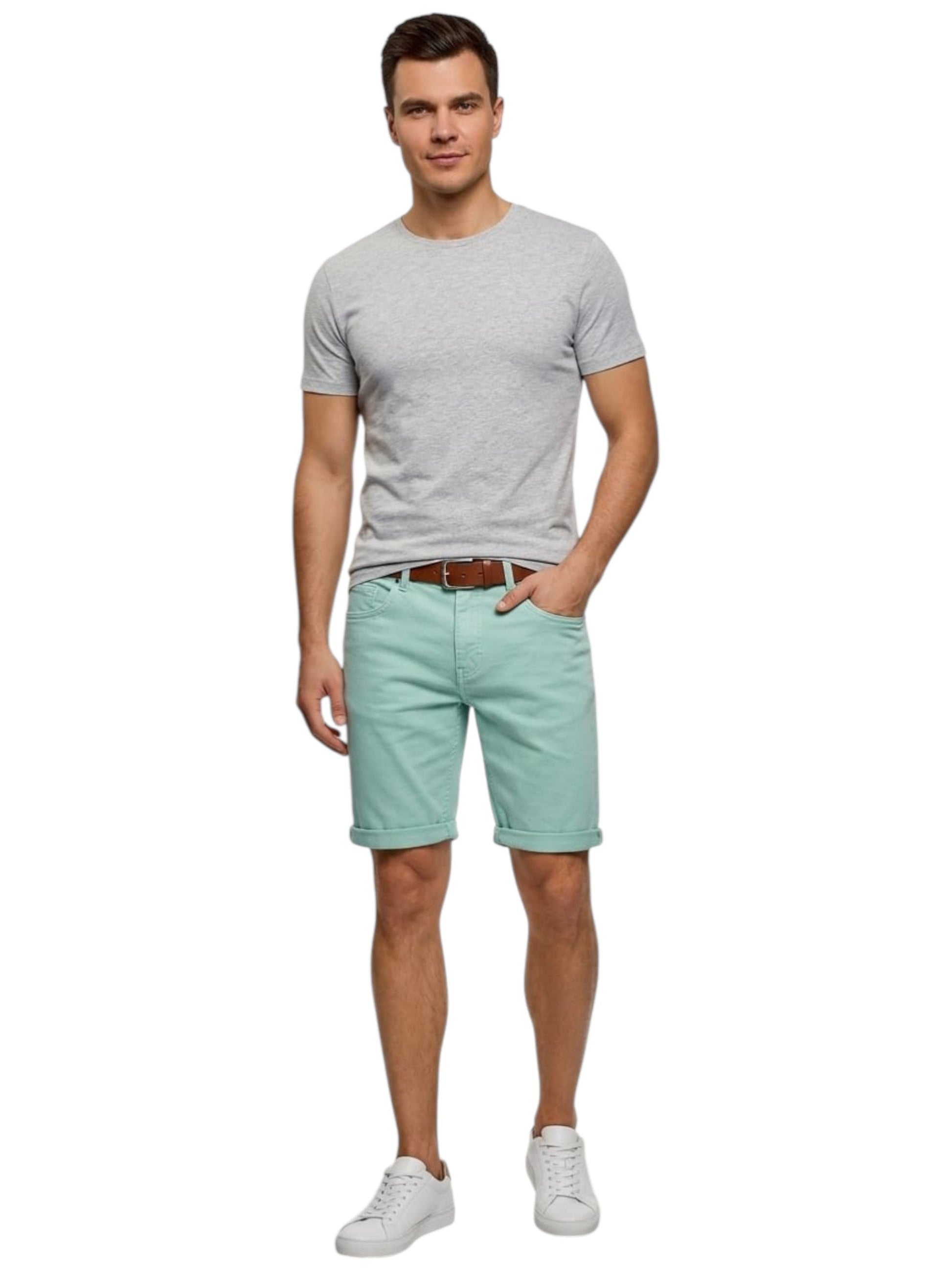 Men's Plain Short,Aqua