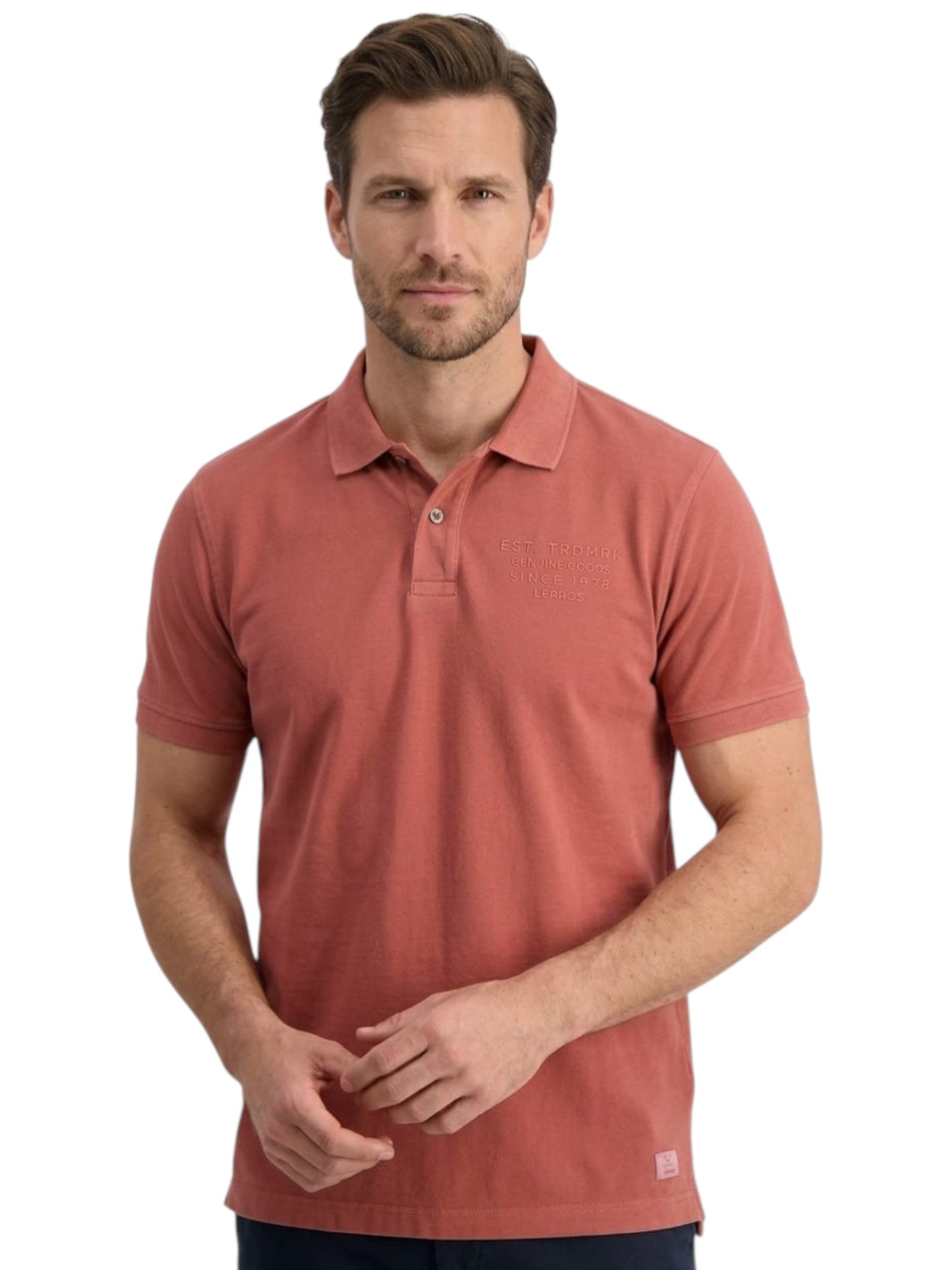 Men's Plain Top,Dark Coral