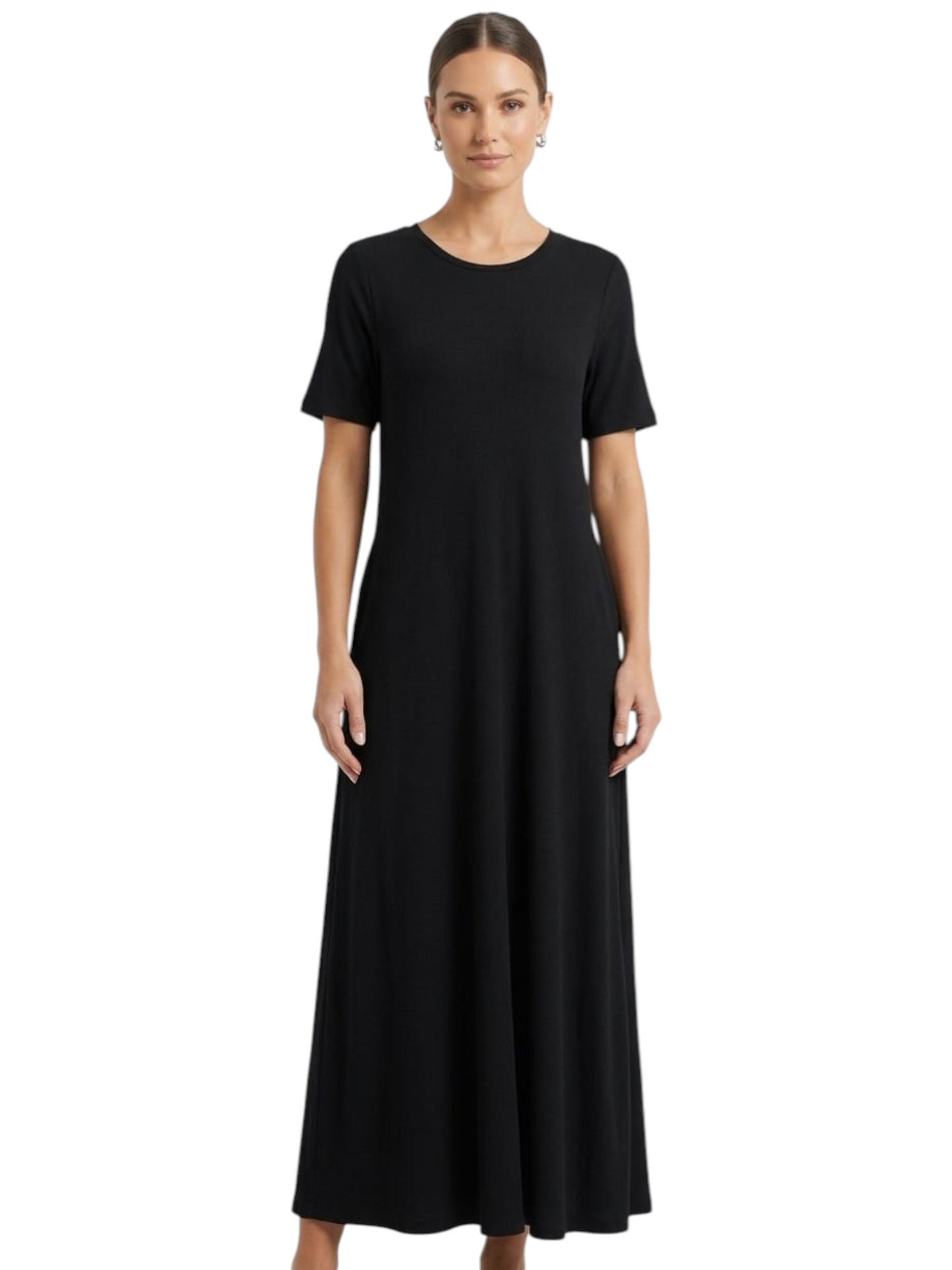 Women's Plain Dress,Black