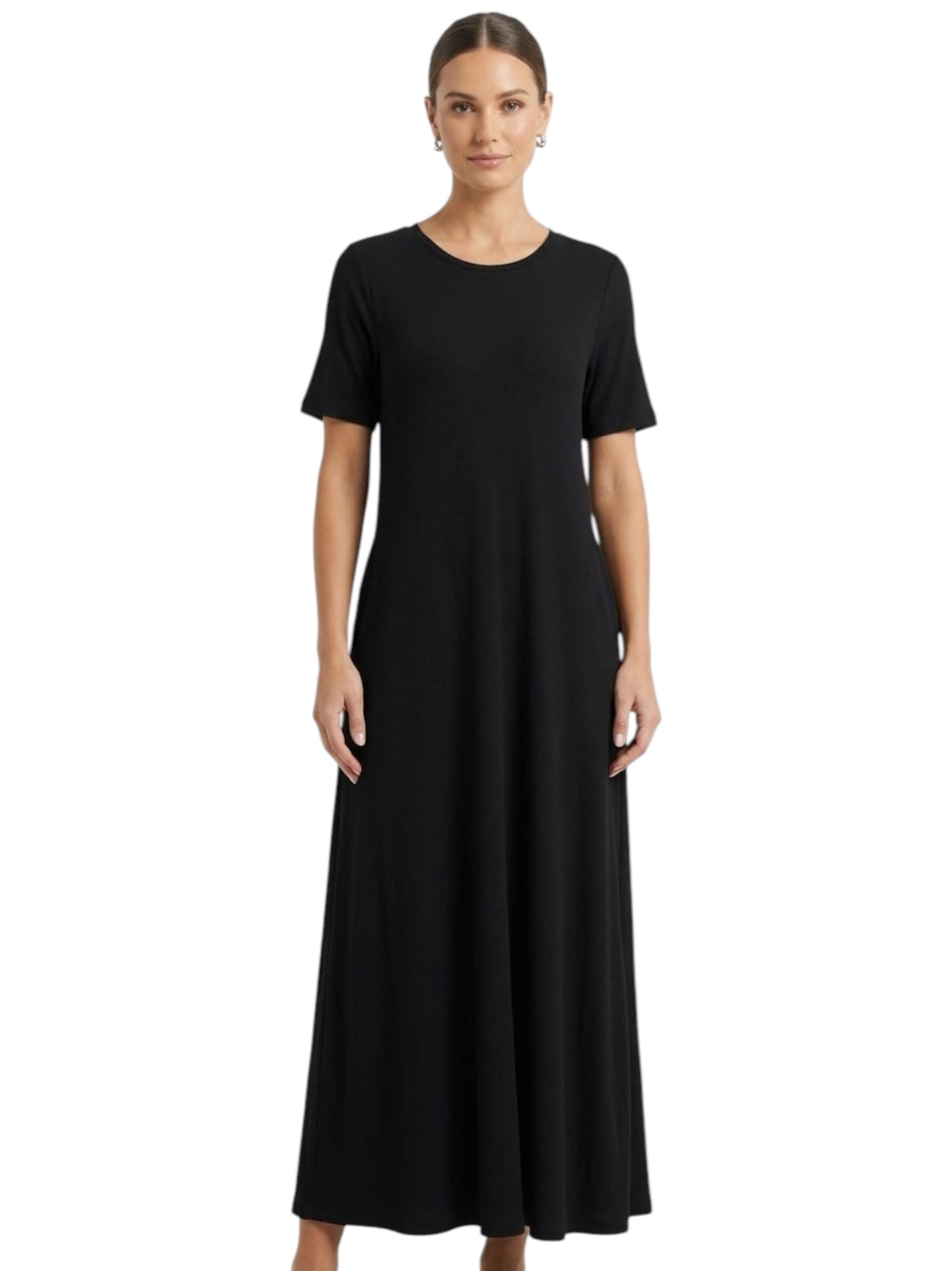 Women's Plain Dress,Black