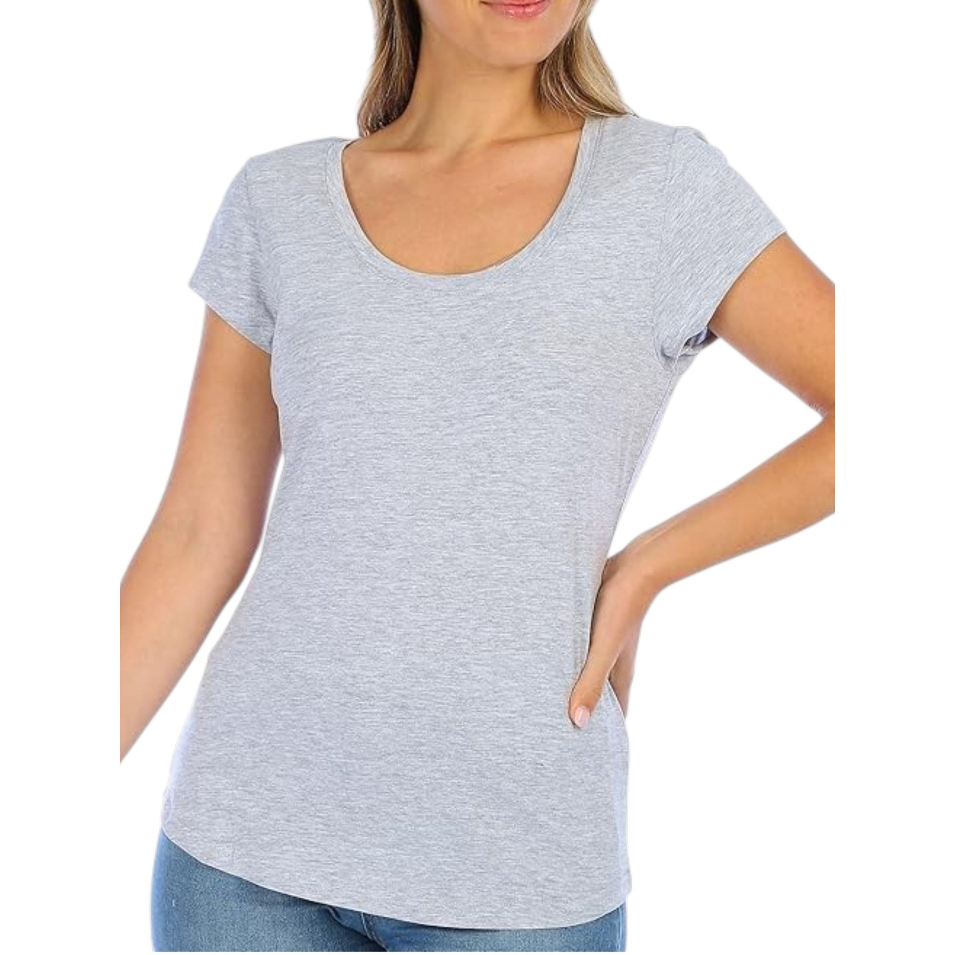 Women's Heather Top,Light Grey