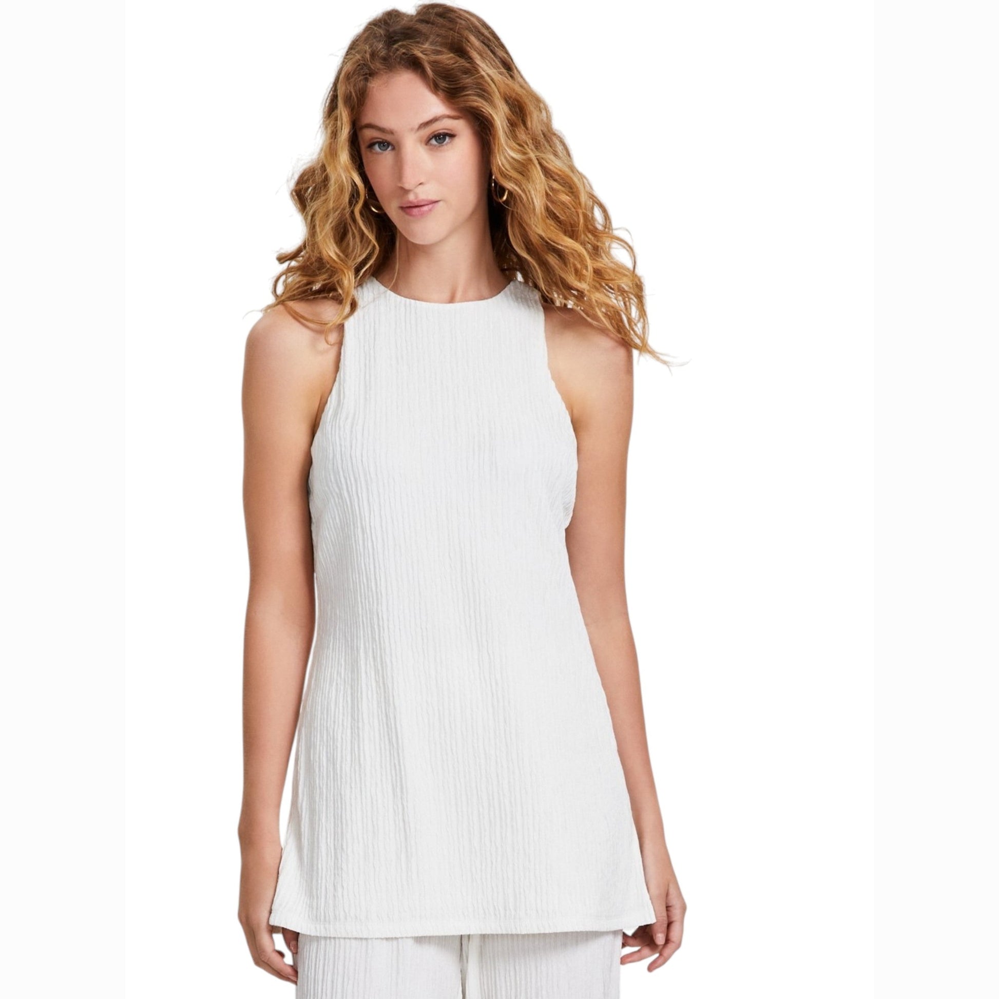 Women's Textured Top,Off White