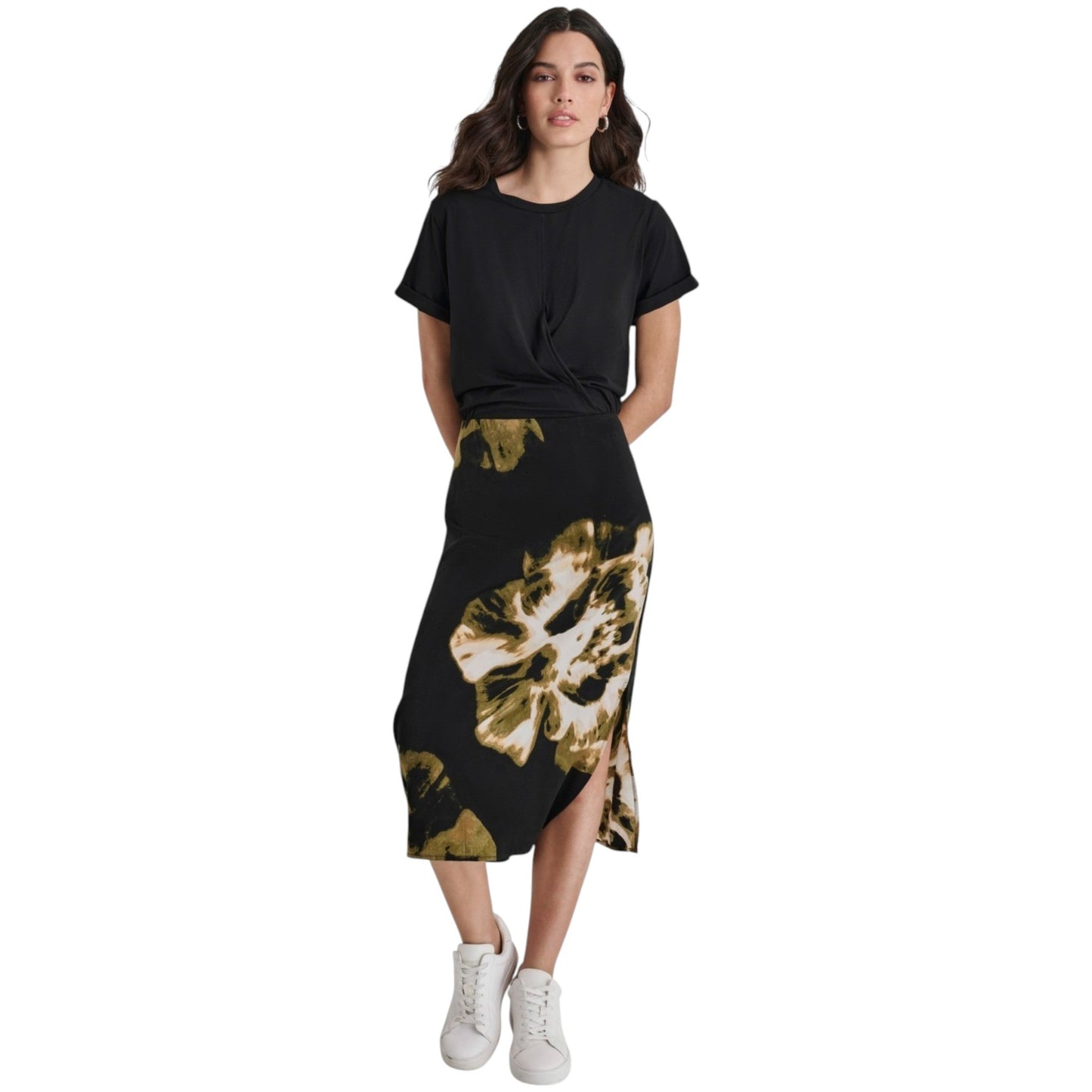 Women's Printed Dress,Black