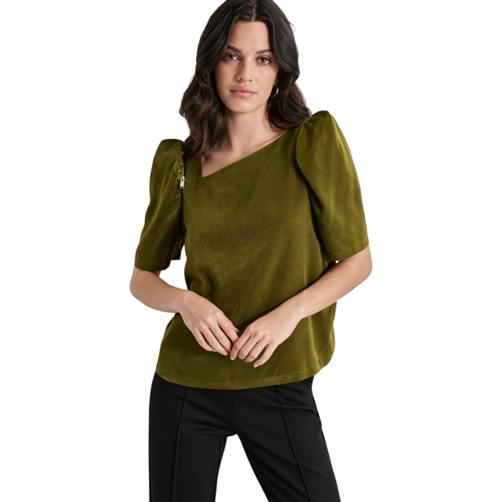 Women's Plain Top,Olive