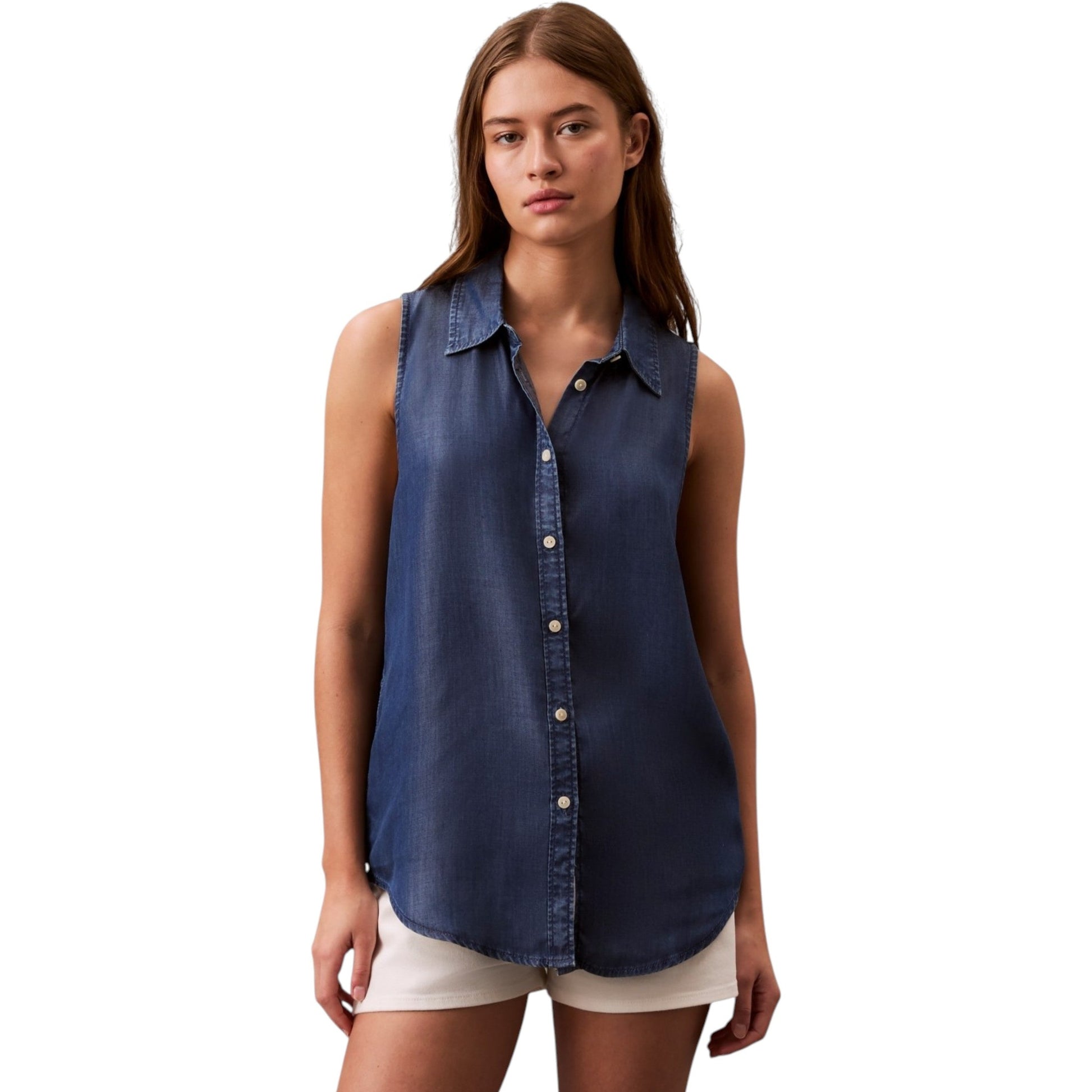 Women's Plain Chemise,Blue