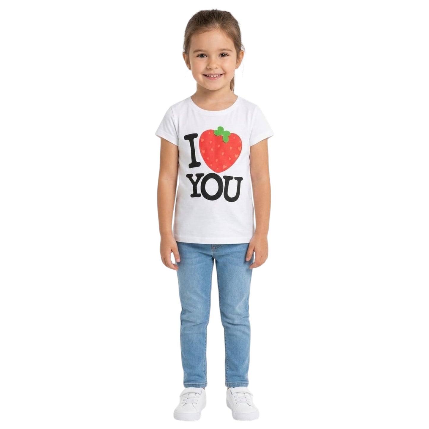 Kids Girl's Printed Top,White