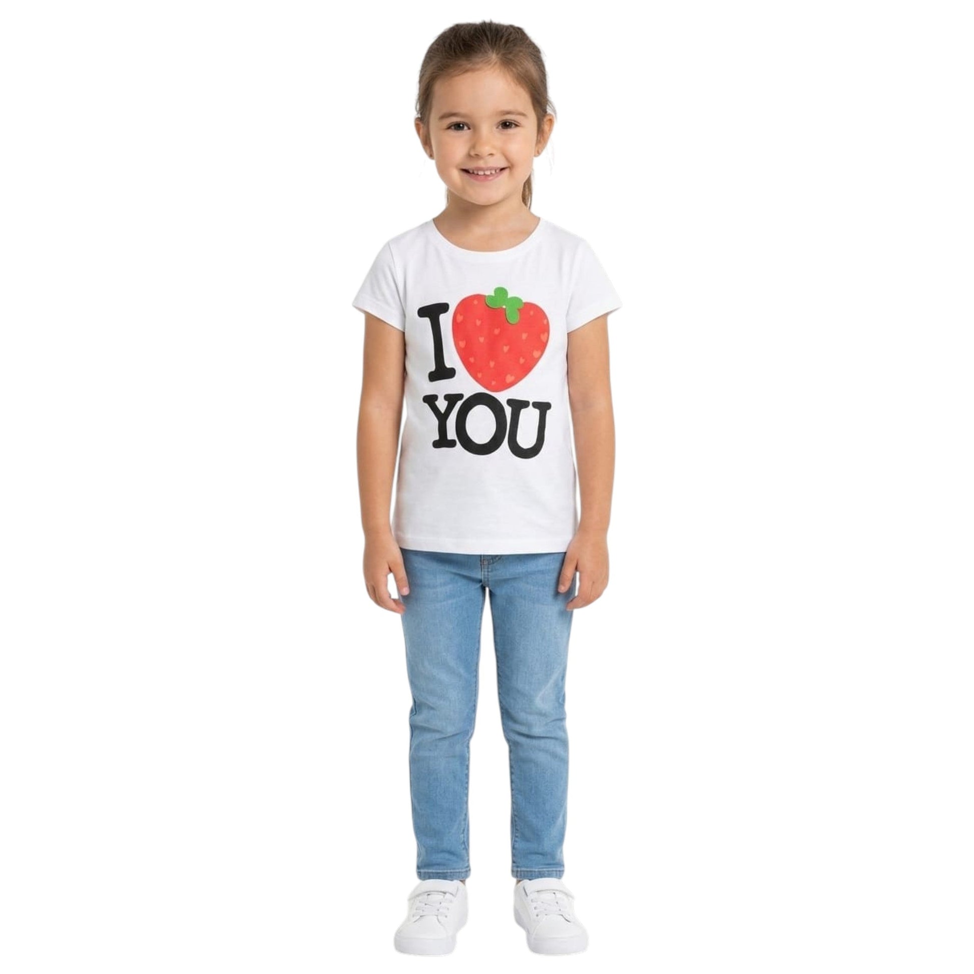 Kids Girl's Printed Top,White