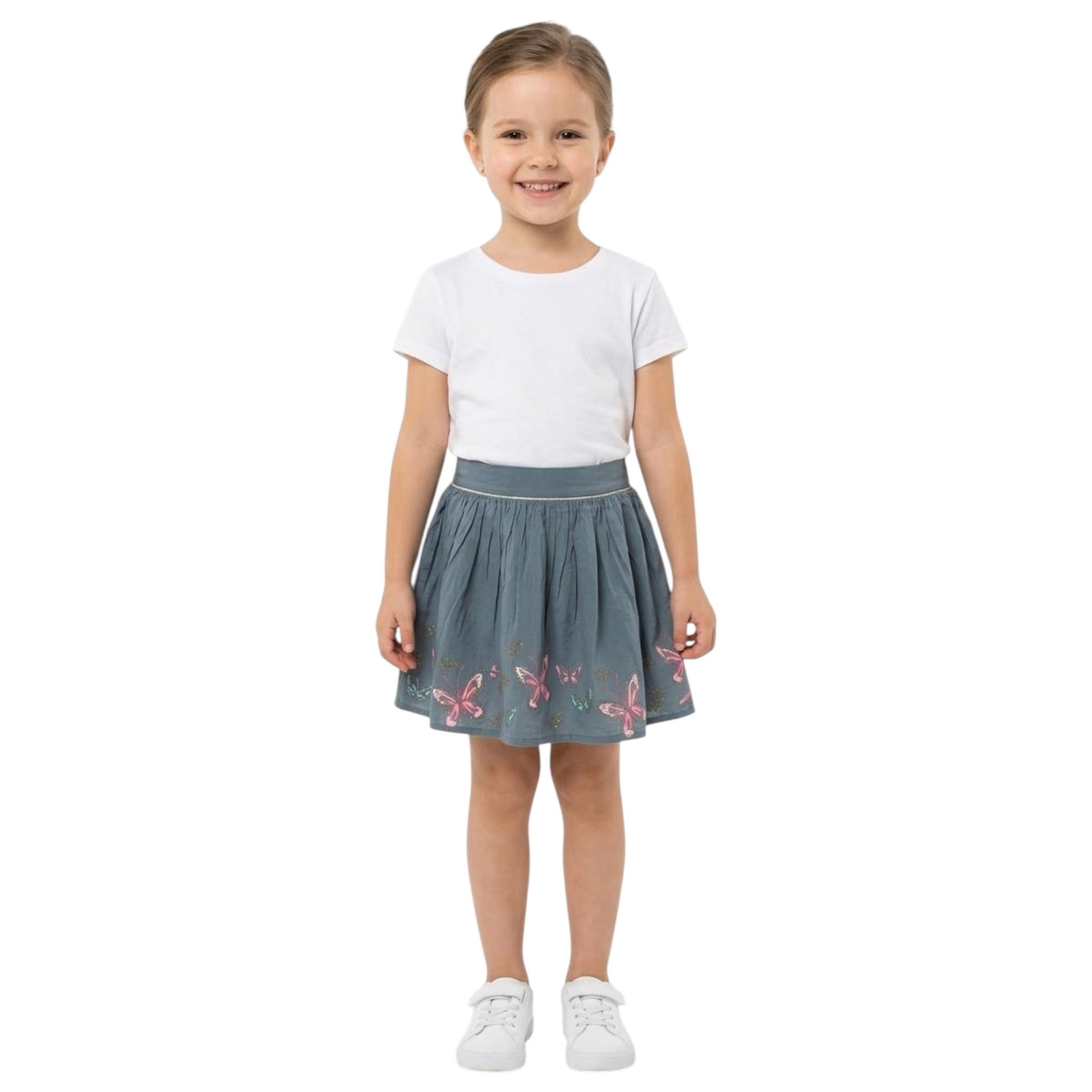 Kids Girl's Printed Skirt,Grey