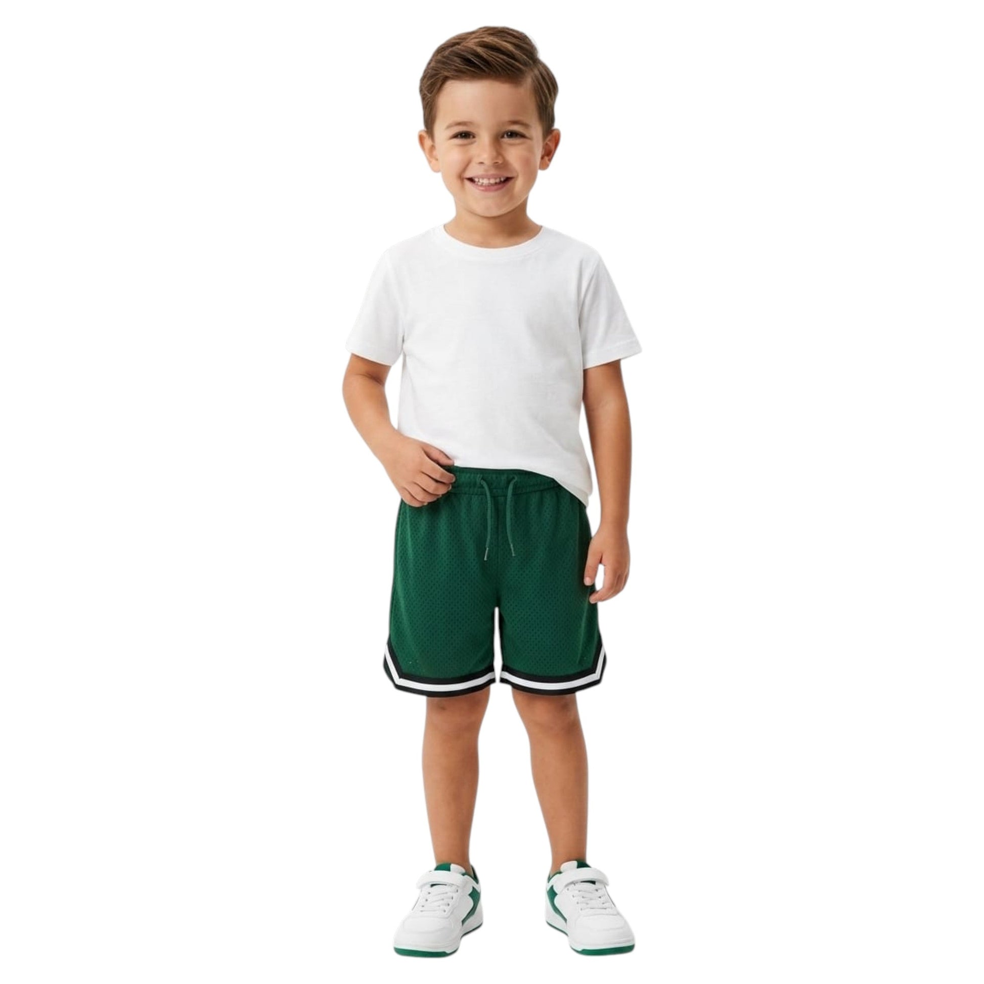Kids Boy's Textured Short,Dark Green