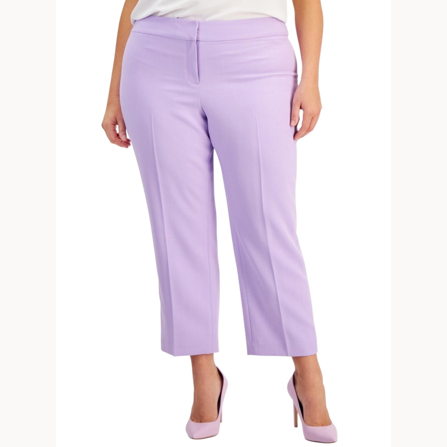 Women's Plain Solid Classic Pant,Purple