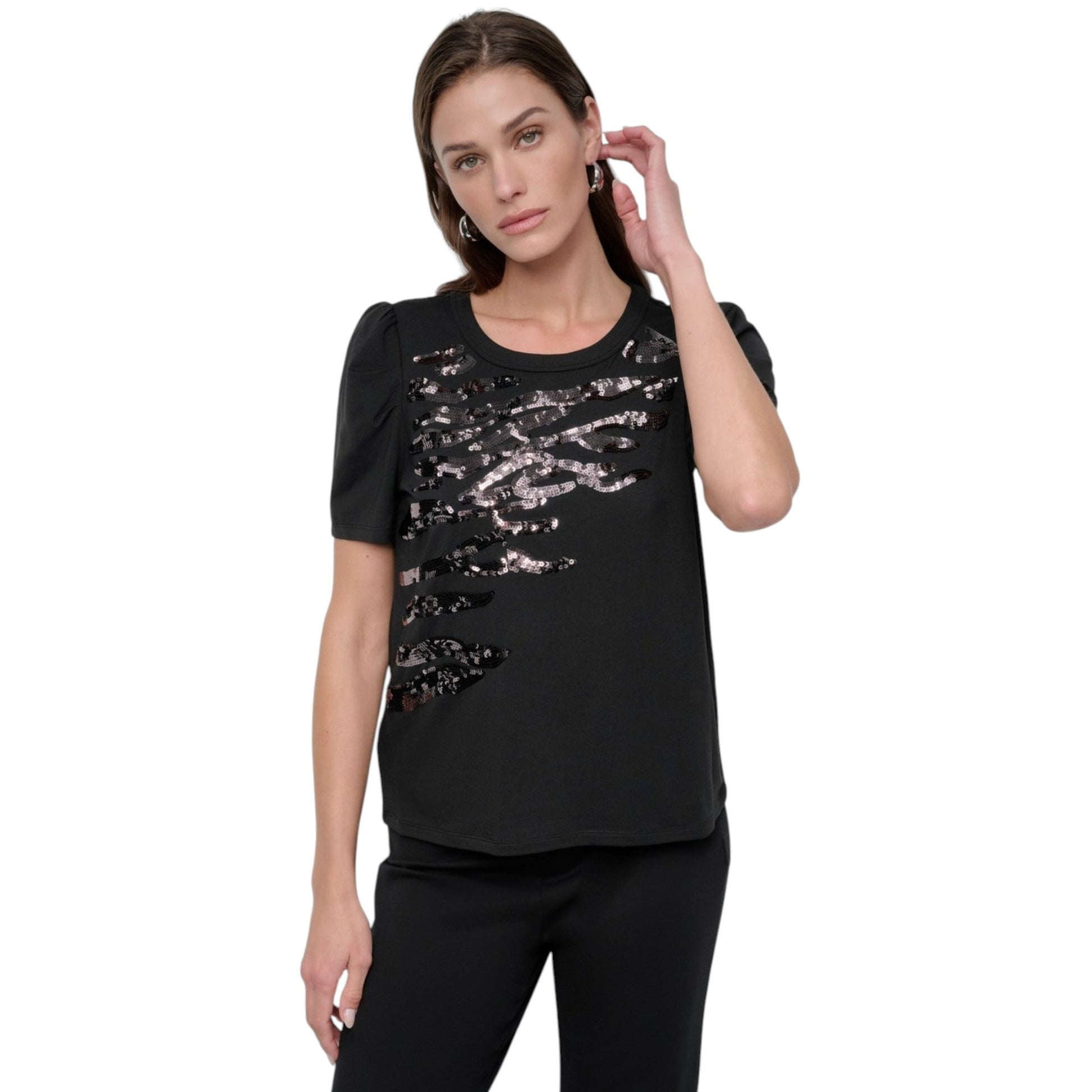 Women's Sequined Top,Black