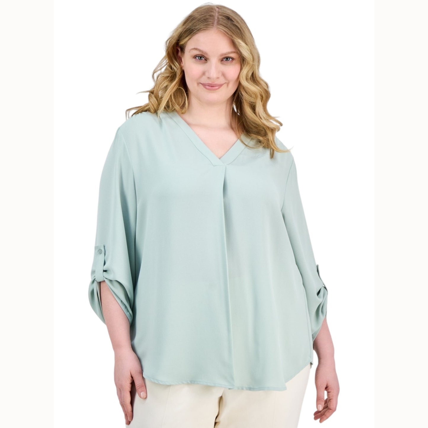 Women's Plain Solid Top,Mint Green