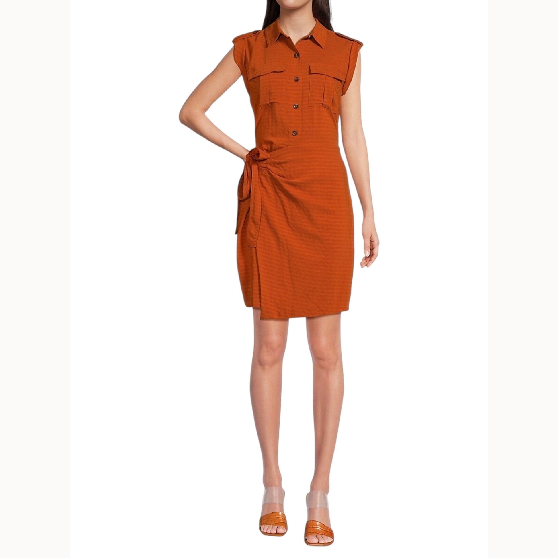 Women's Plain Dress,Brick