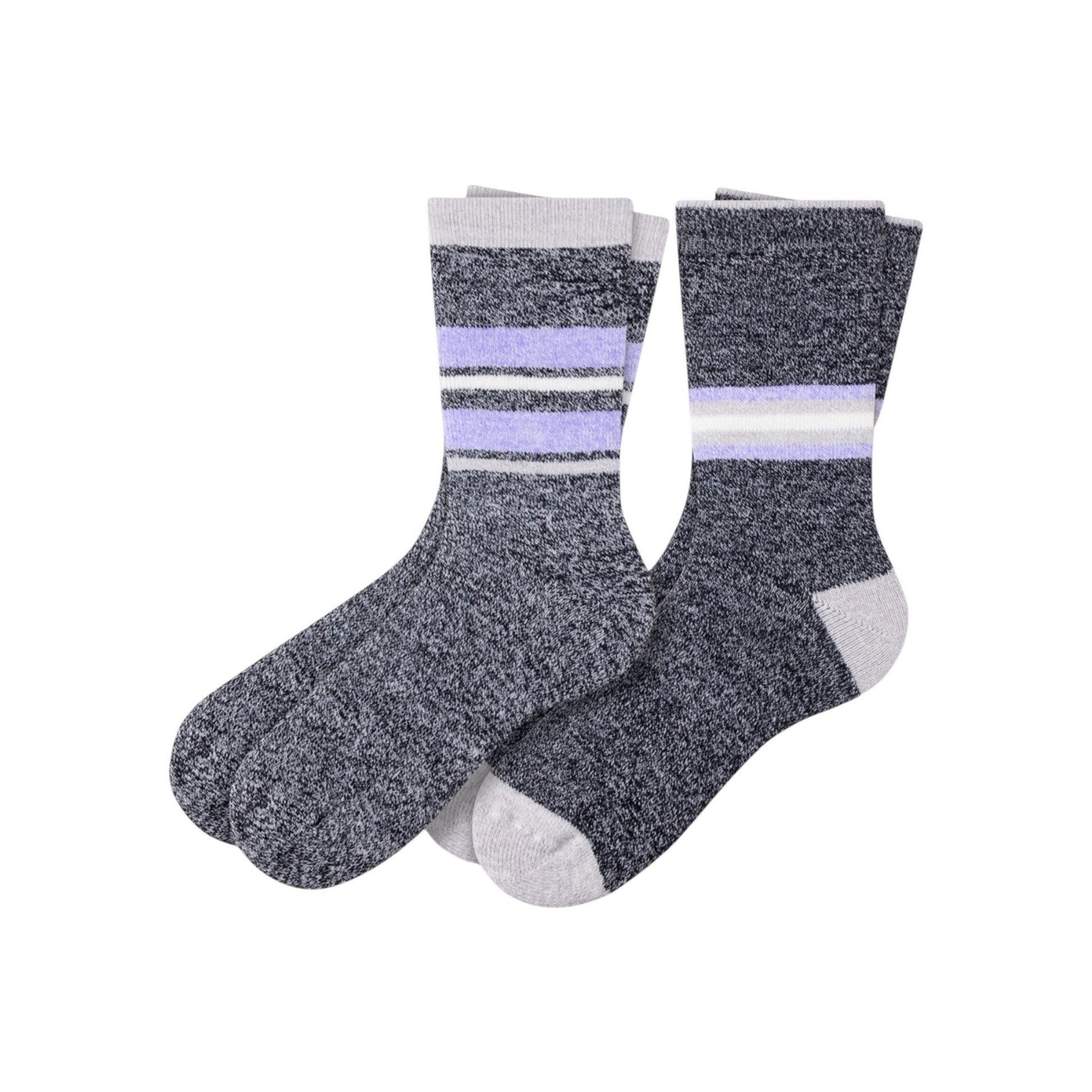 Men's Heather Knitted Socks Set 2Pieces,Heather Grey