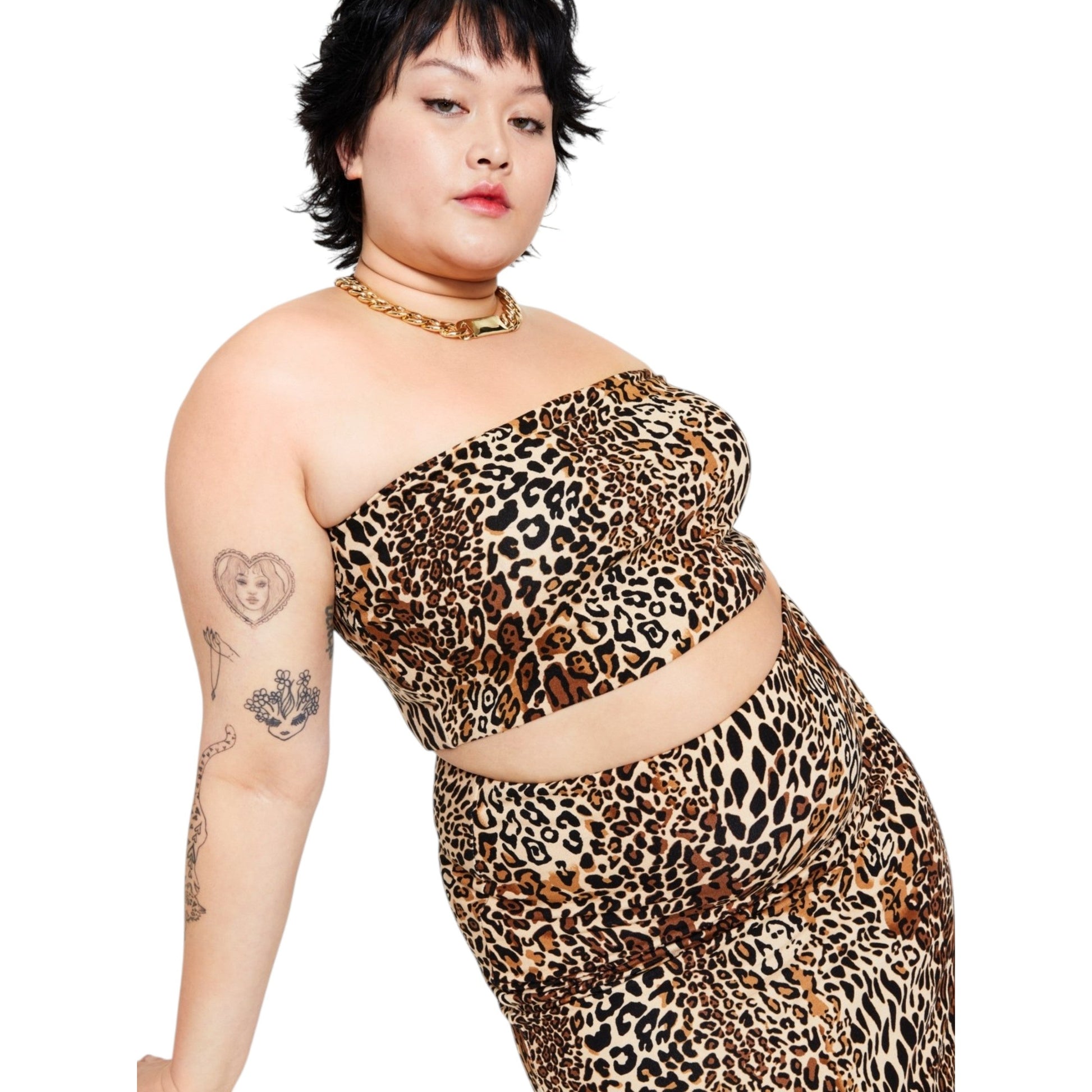 Women's Animal Printed Crop Top,Tiger