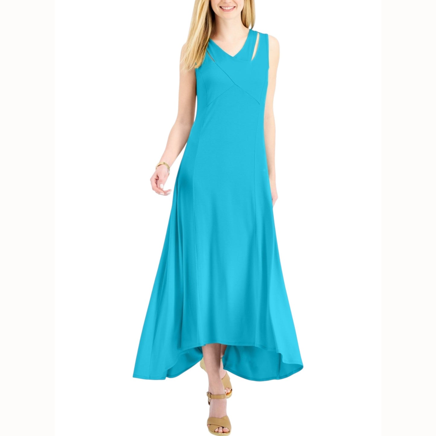 Women's Plain Dress,Blue