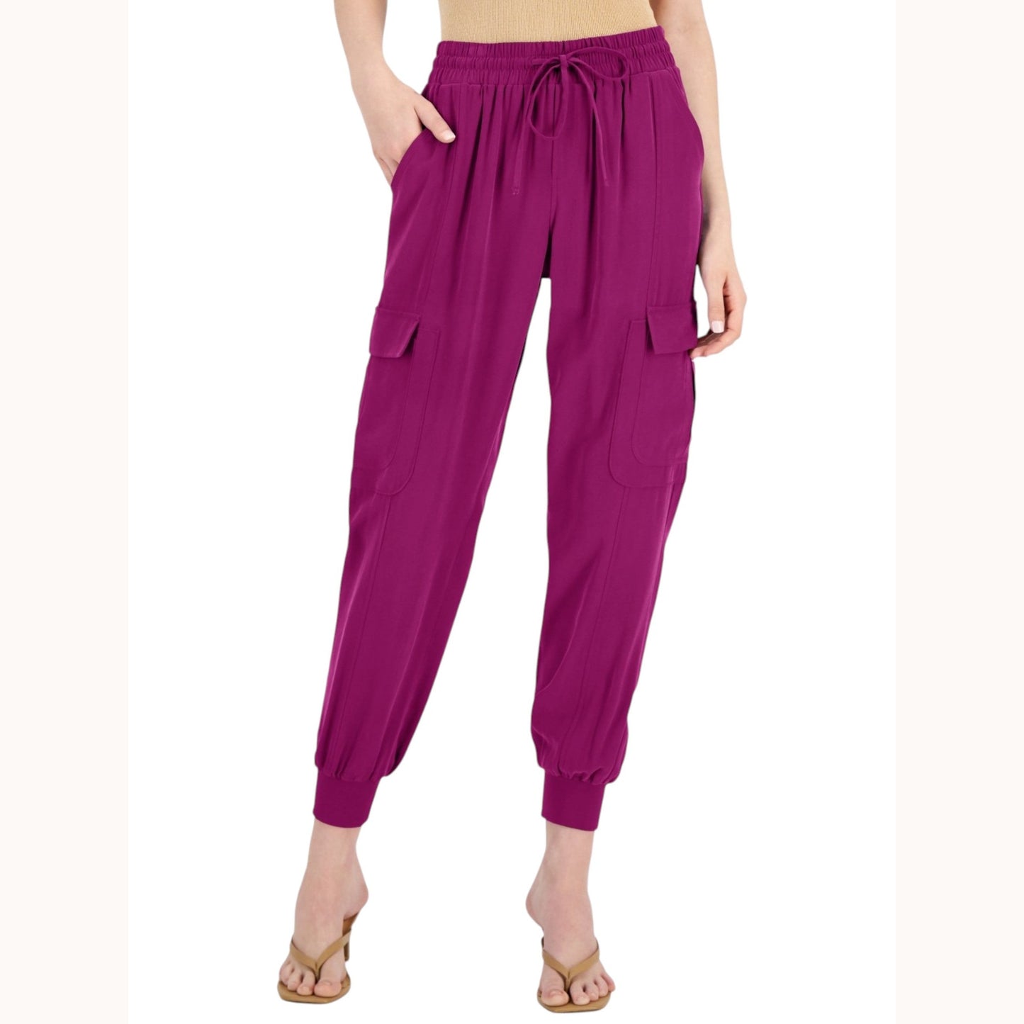Women's Plain Pant,Dark Pink