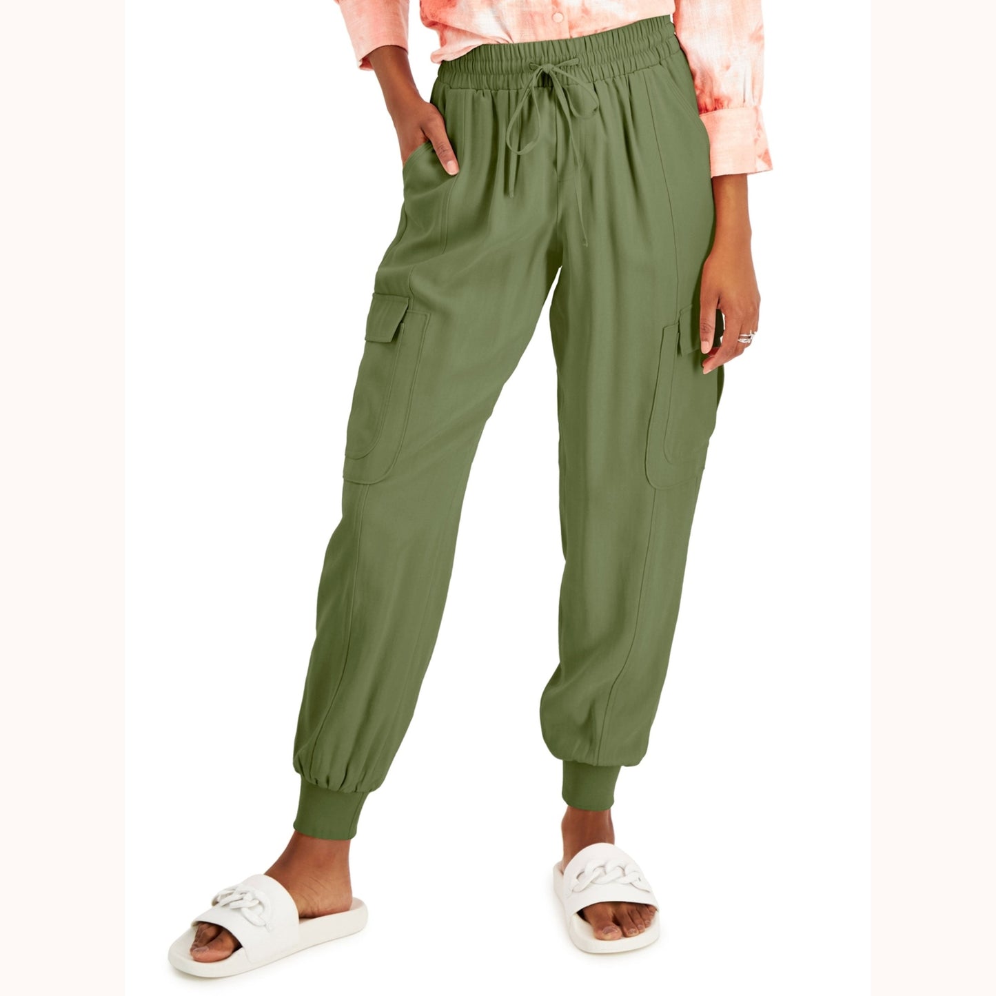 Women's Plain Pant,Olive