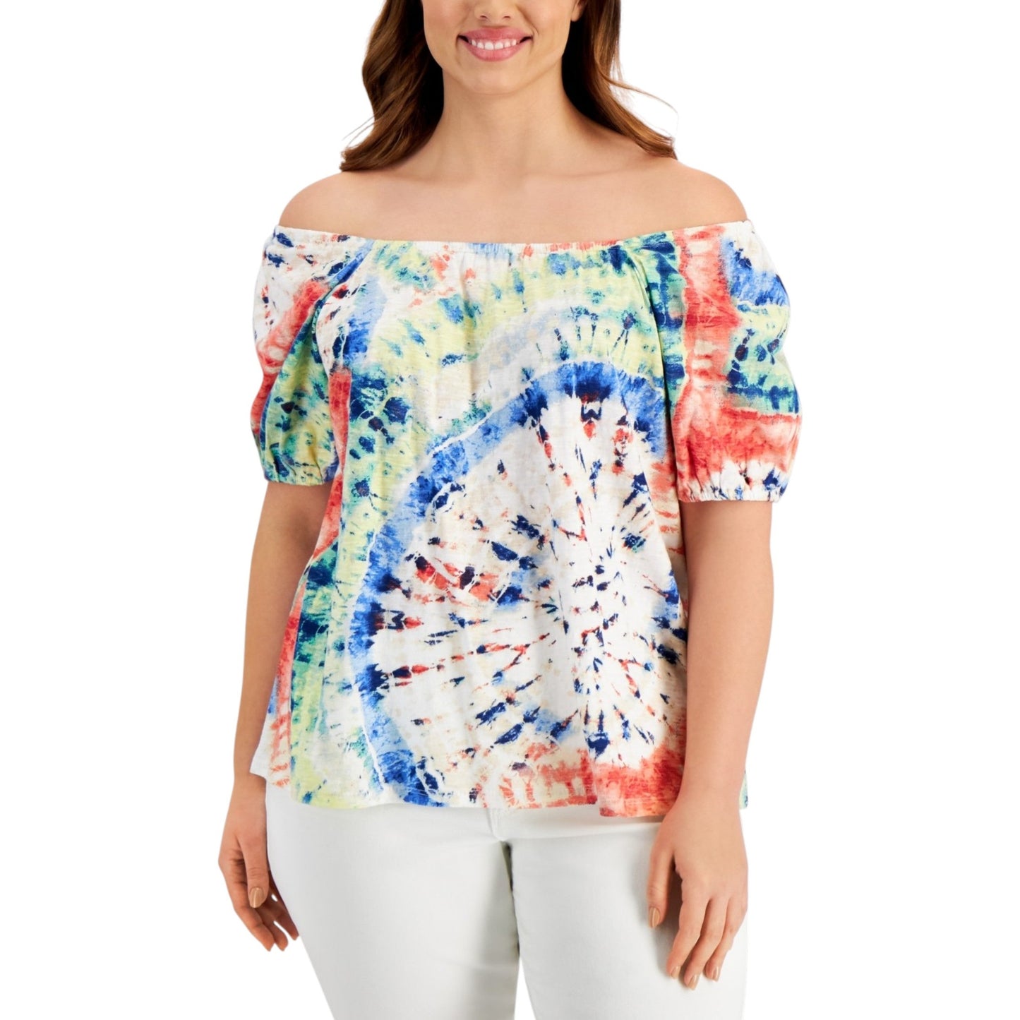Women's Printed Cold Shoulders,Multi