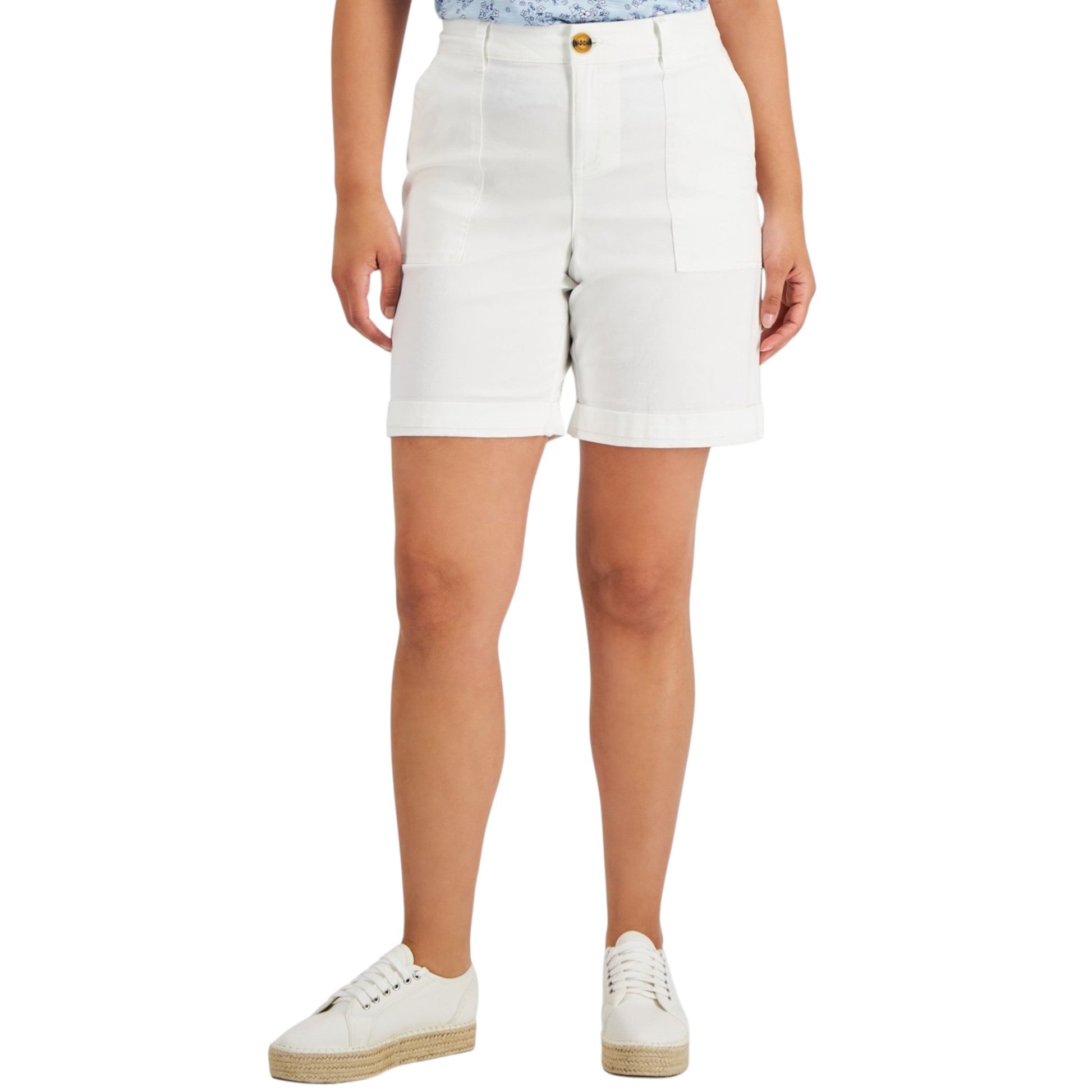 Women's Plain Short,White