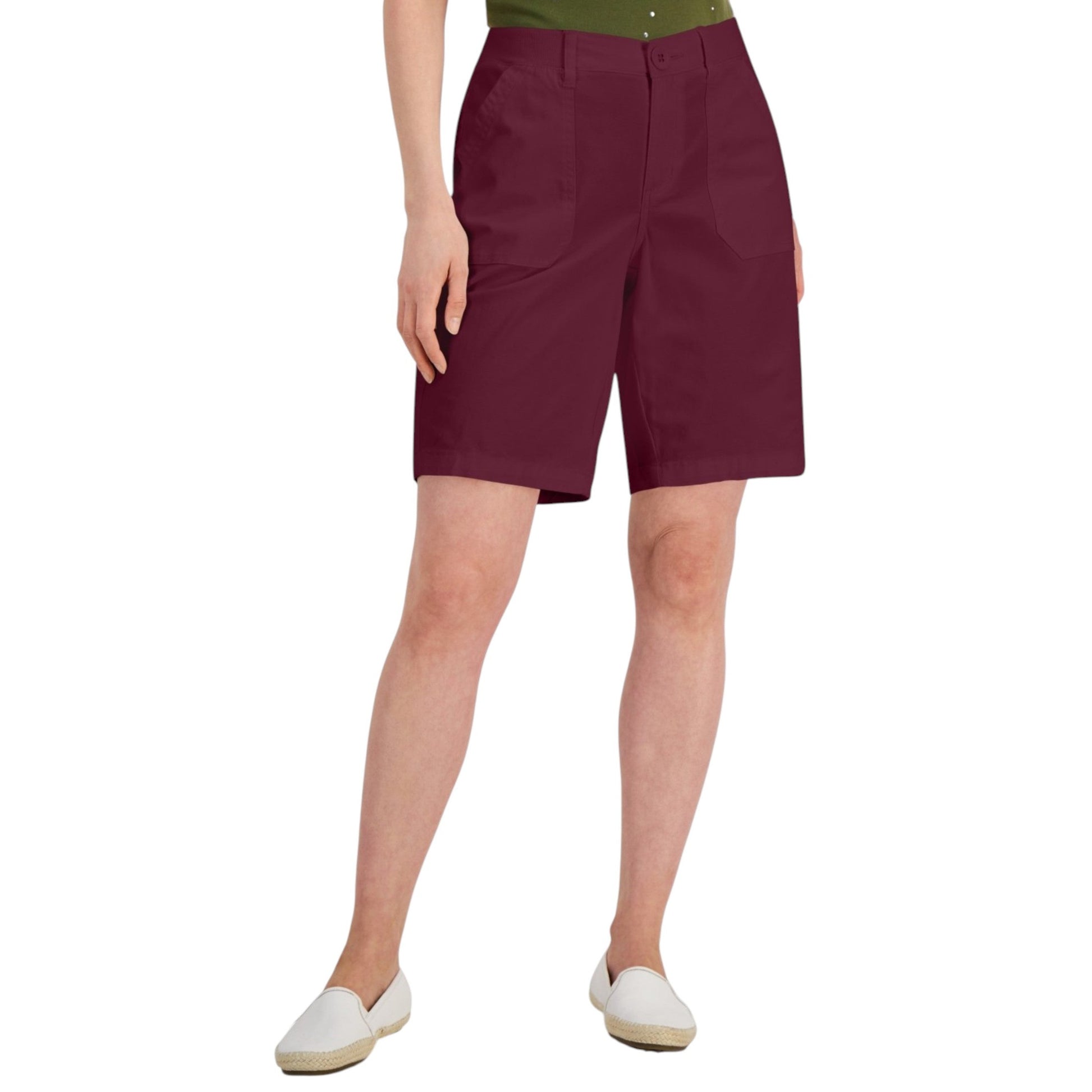 Women's Plain Short,Burgundy