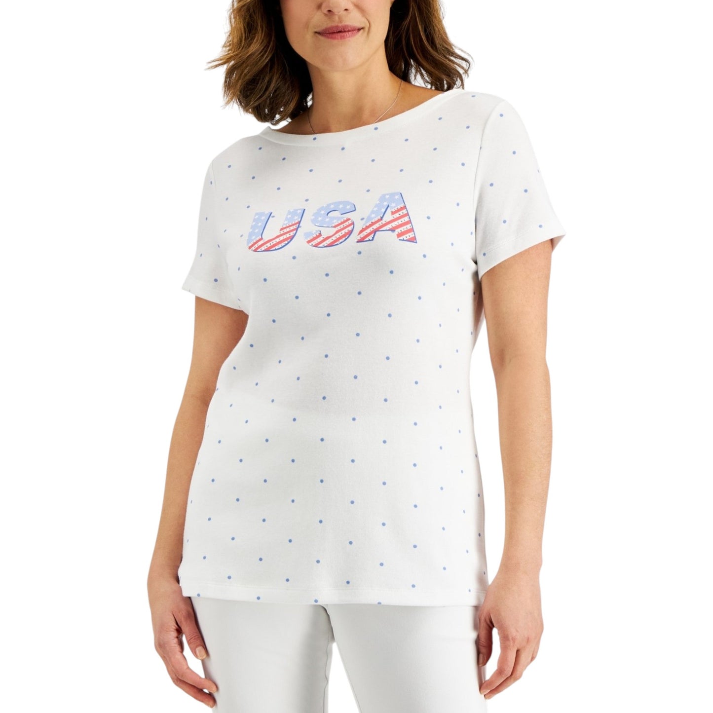 Women's Pritned Top,White