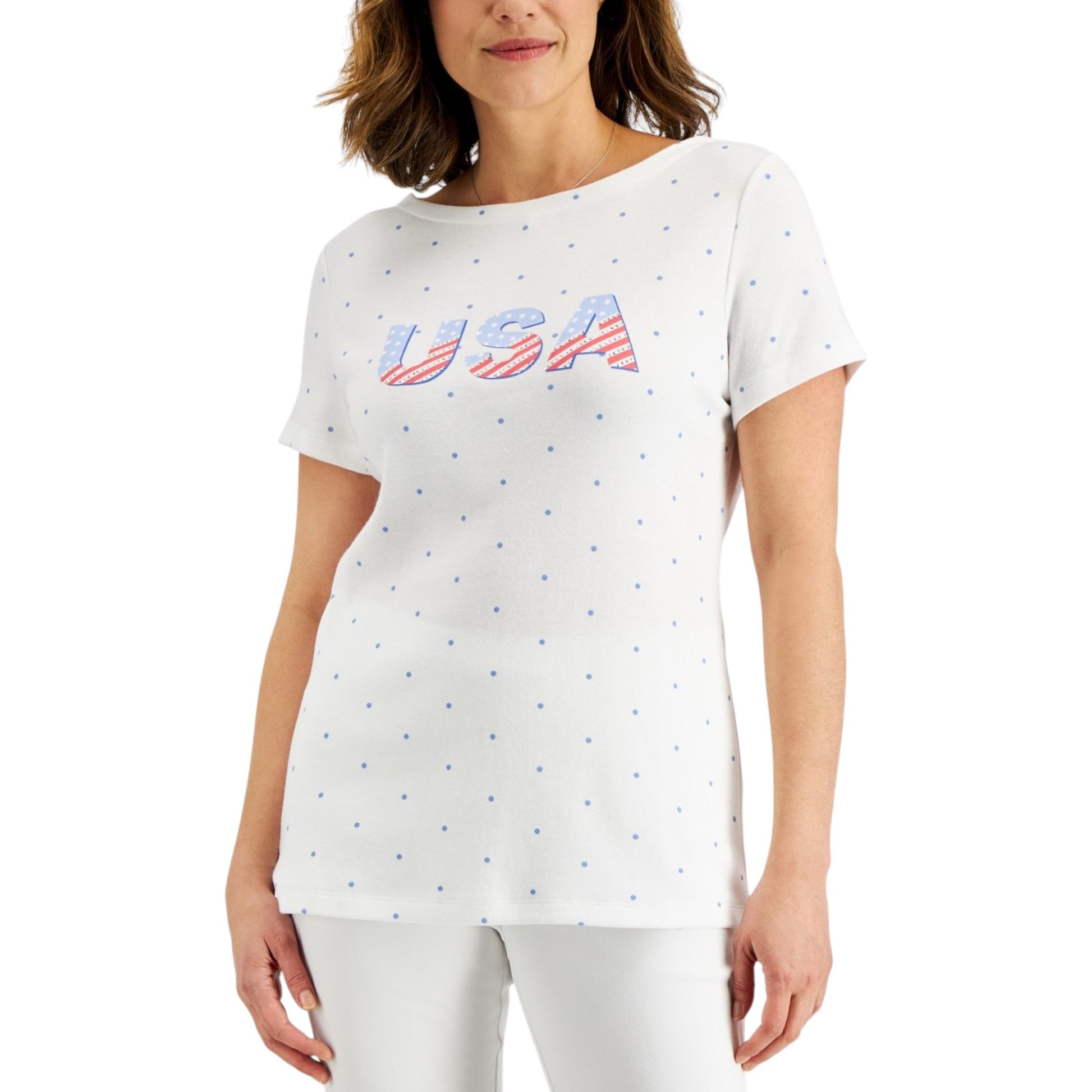 Women's Pritned Top,White