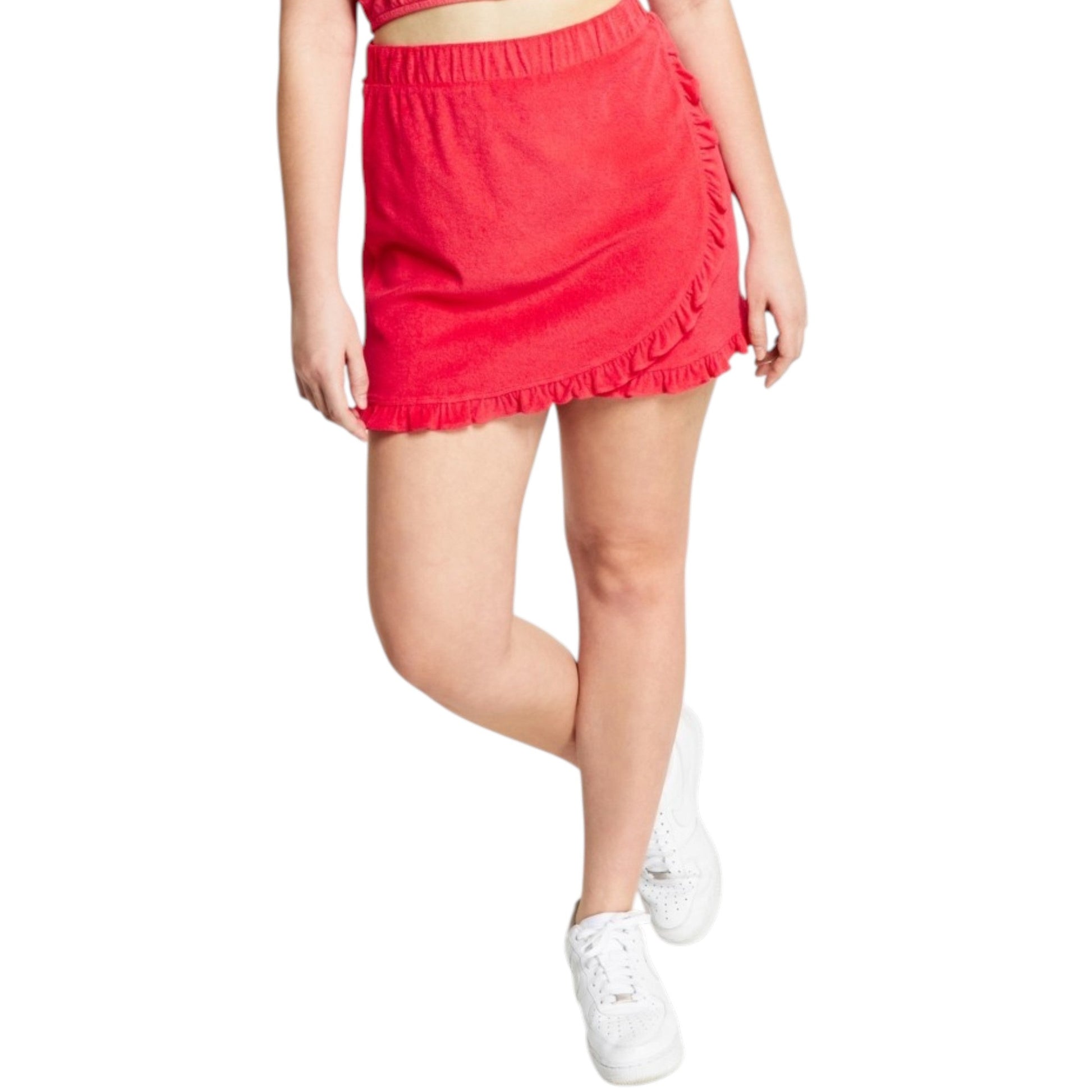Women's Textured Skirt,Dark Coral