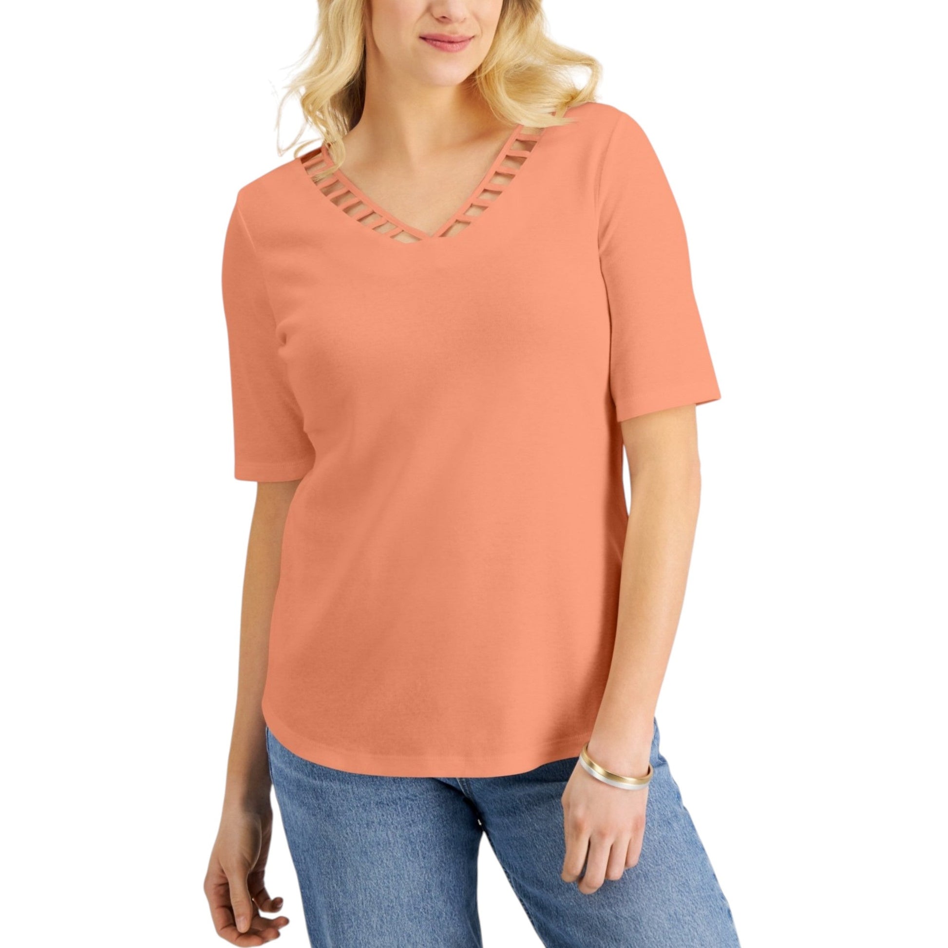 Women's Plain Top,Coral