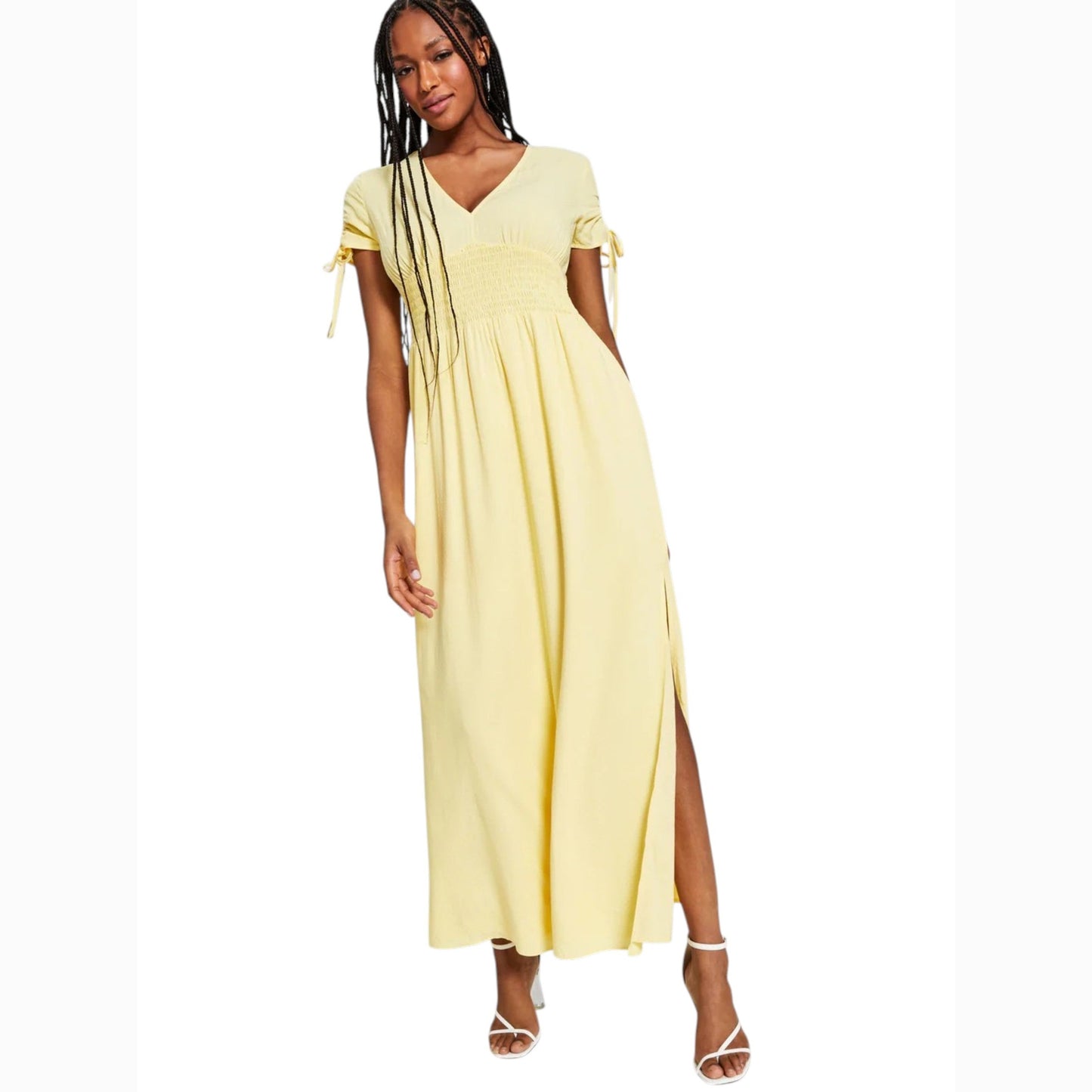 Women's Printed Dress,Yellow