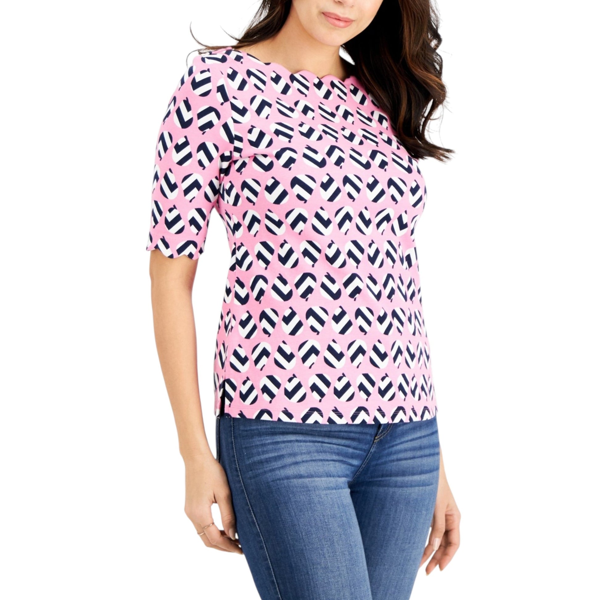 Women's Printed Top,Pink