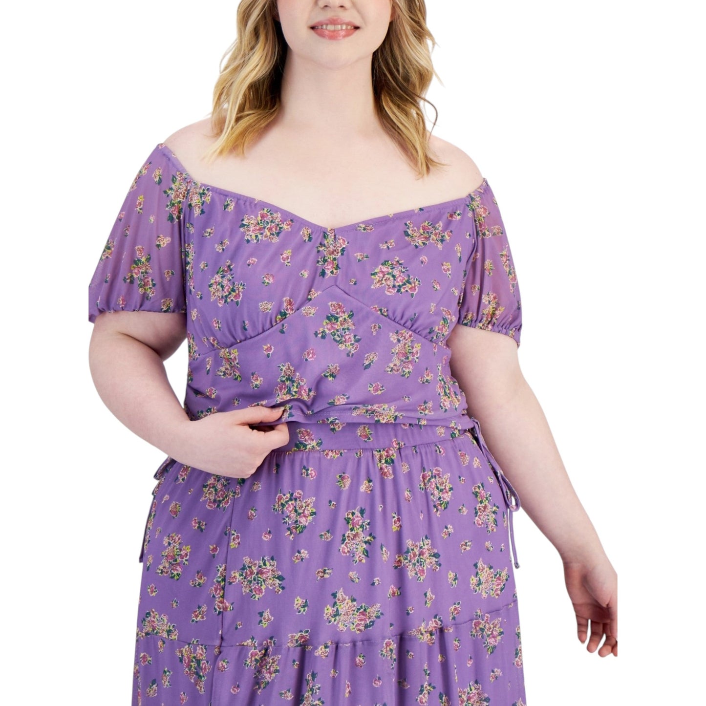Women's Floral Printed Top,Purple