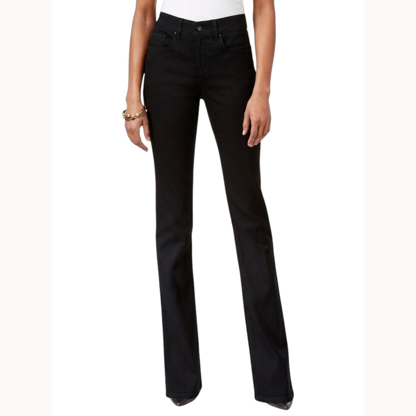 Women's Plain Solid Jeans,Black